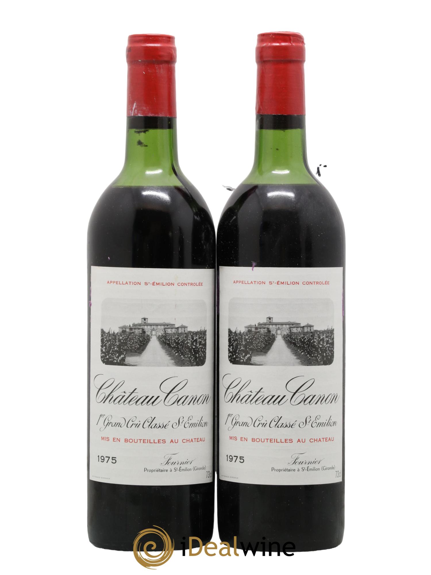Château Canon 1er Grand Cru Classé B 1975 - Lot de 2 bouteilles - 0