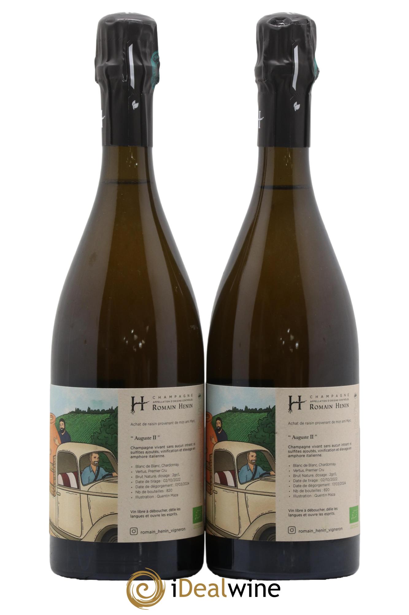 Auguste II Romain Henin - Lot de 2 bouteilles - 1