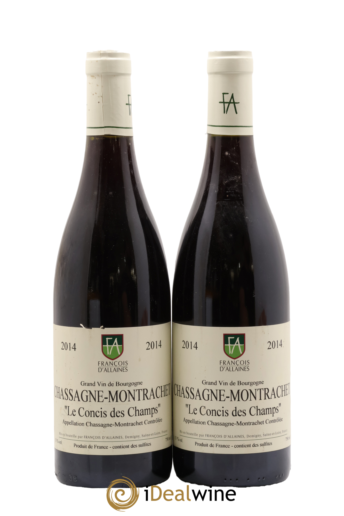 Chassagne-Montrachet Concis des Champs Maison Francois d'Allaines 2014 - Lot de 2 bouteilles - 0