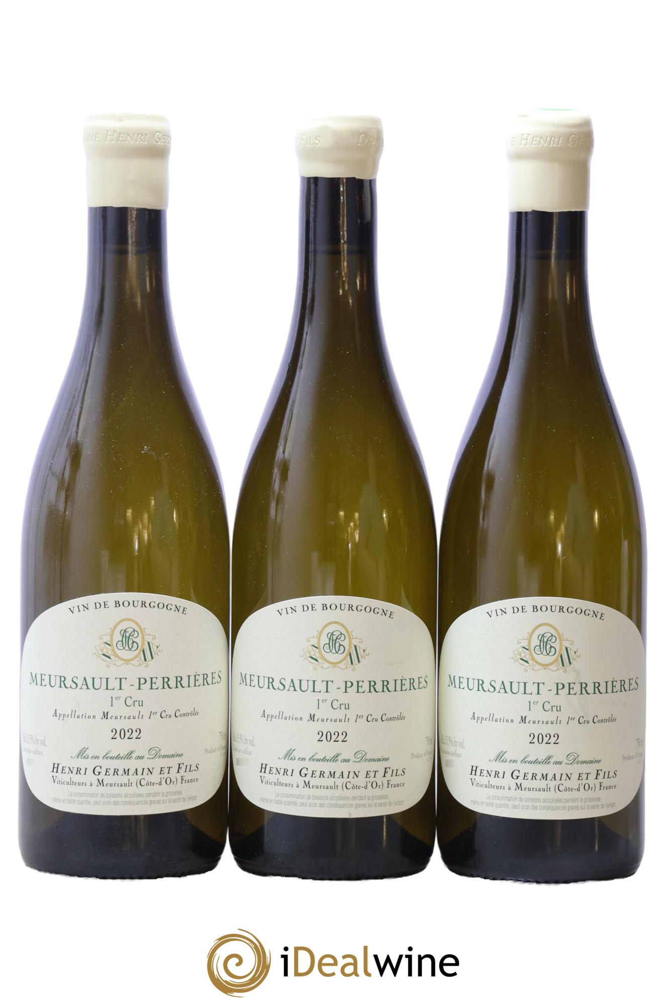 Meursault 1er Cru Perrières Henri Germain 2022 - Lot de 3 bouteilles - 0