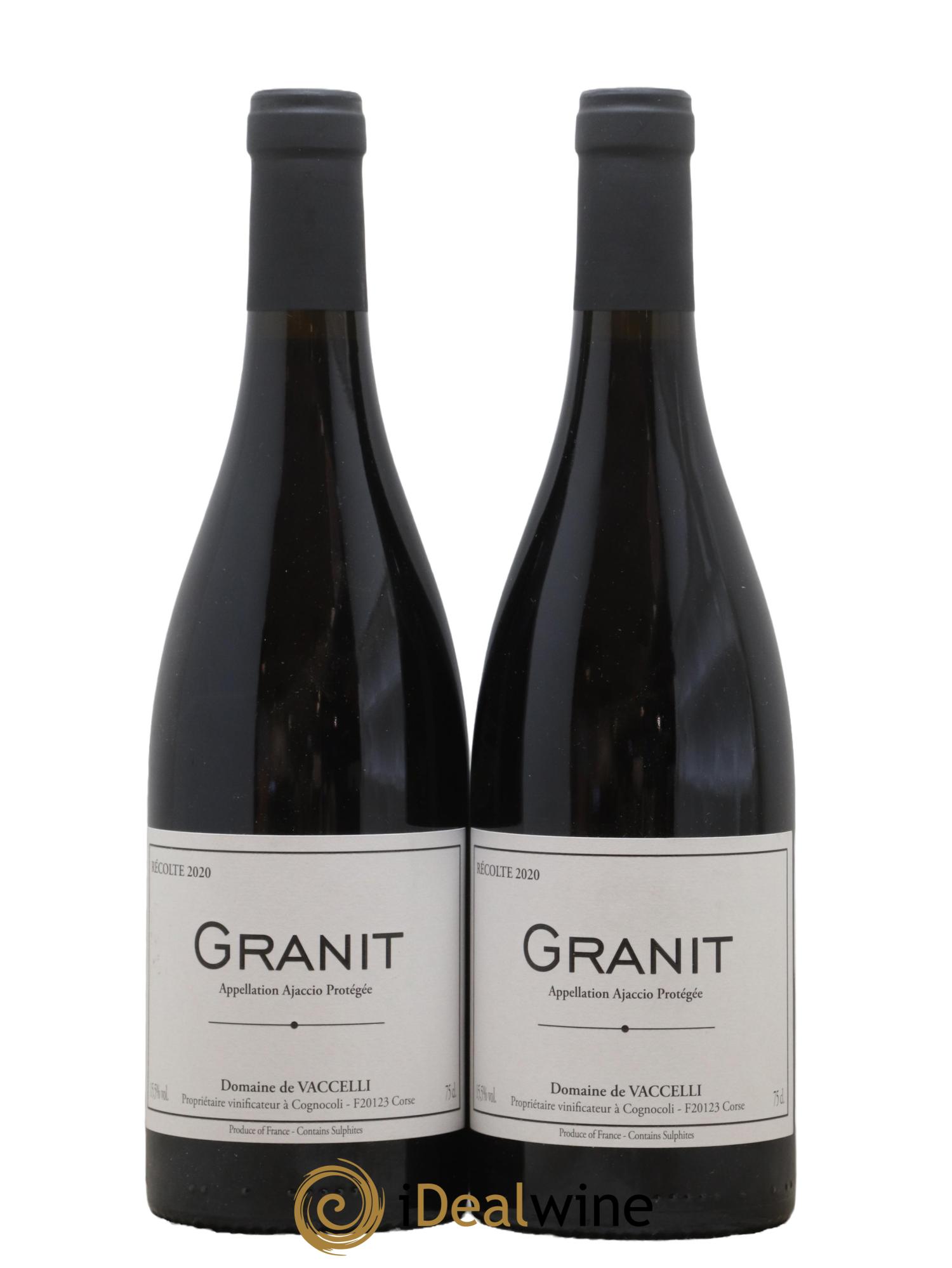 Ajaccio Granit Vaccelli 2020 - Posten von 2 Flaschen - 0