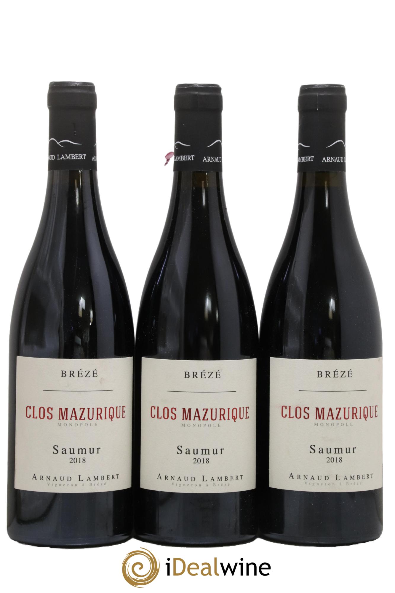Saumur Clos Mazurique Arnaud Lambert 2018 - Lot de 3 bouteilles - 0