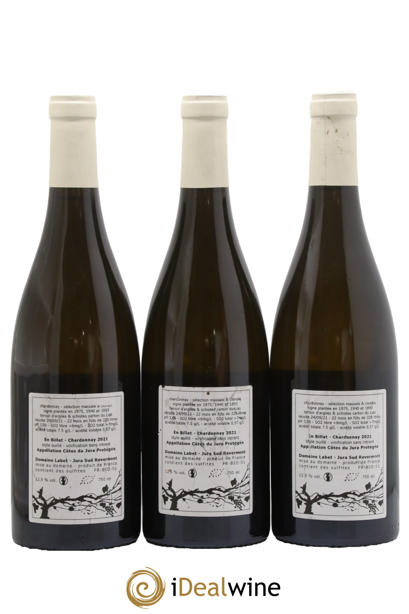 Côtes du Jura Chardonnay En Billat Labet (Domaine) 2021 - Lot de 3 bouteilles - 1