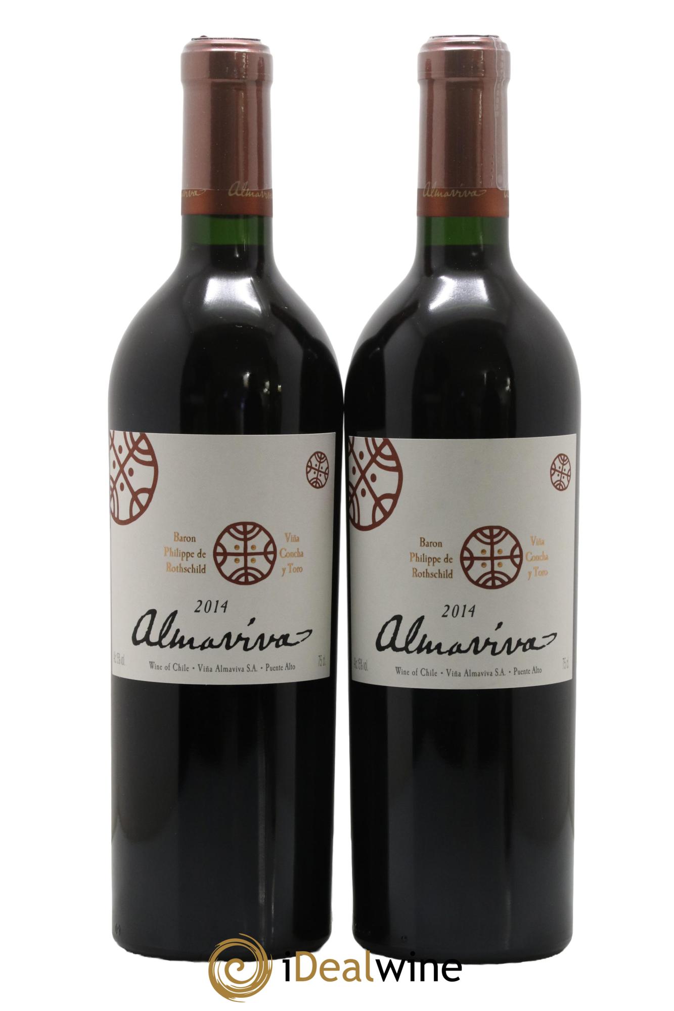 Chili Almaviva Baron P. de Rothschild Concha y Toro 2014 - Lot de 2 bouteilles - 0