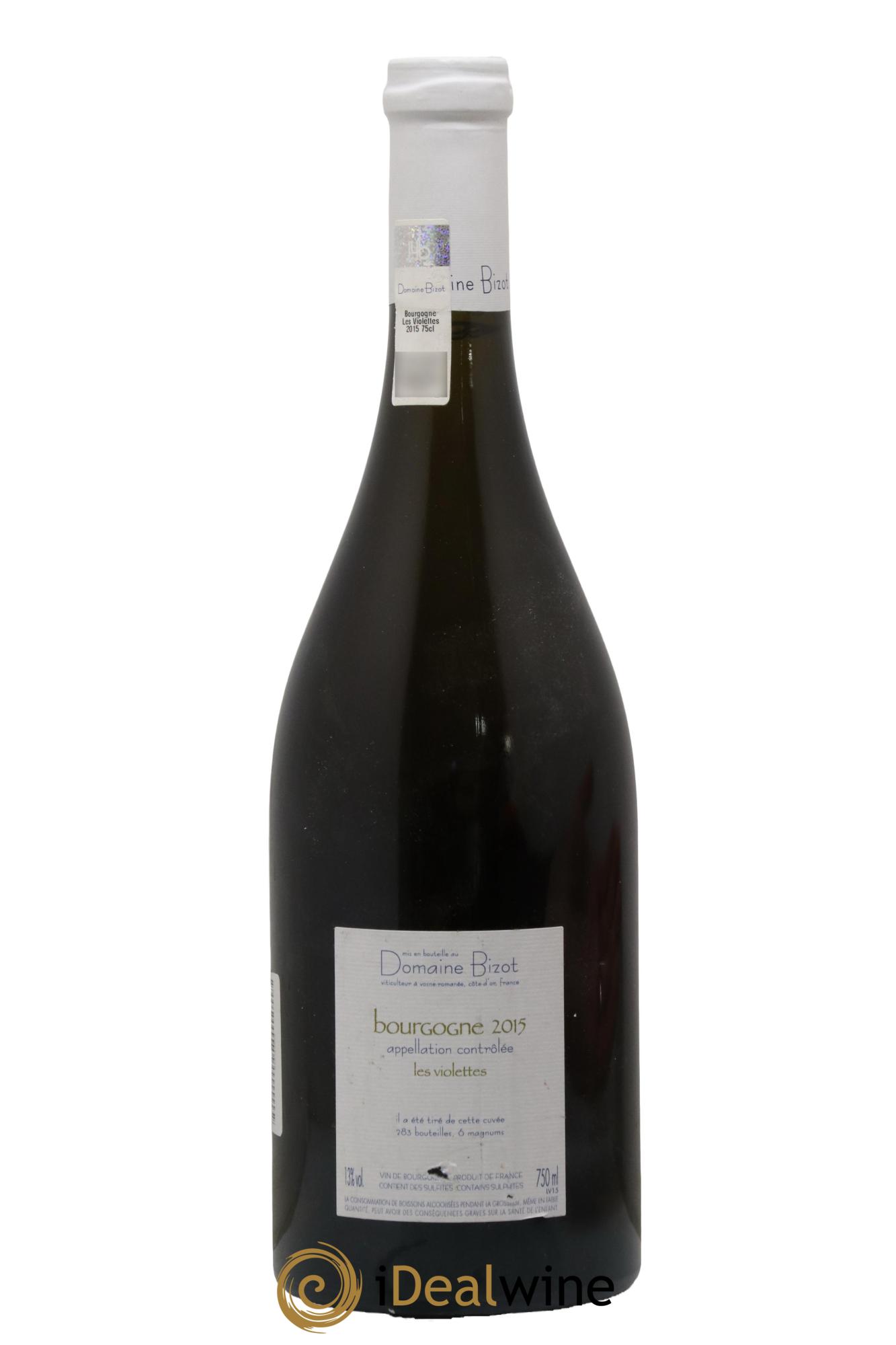 Bourgogne Les Violettes Bizot (Domaine) 2015 - Lot of 1 bottle - 1