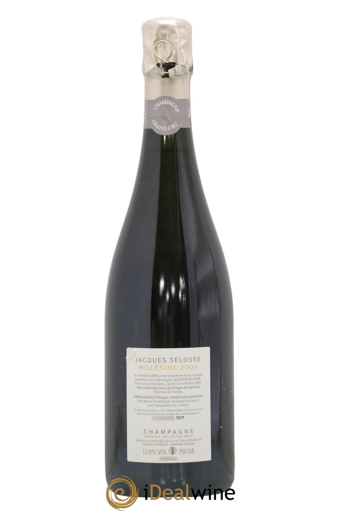 1er Cru Millésimé Extra-Brut Jacques Selosse 2009 - Lot of 1 bottle - 1