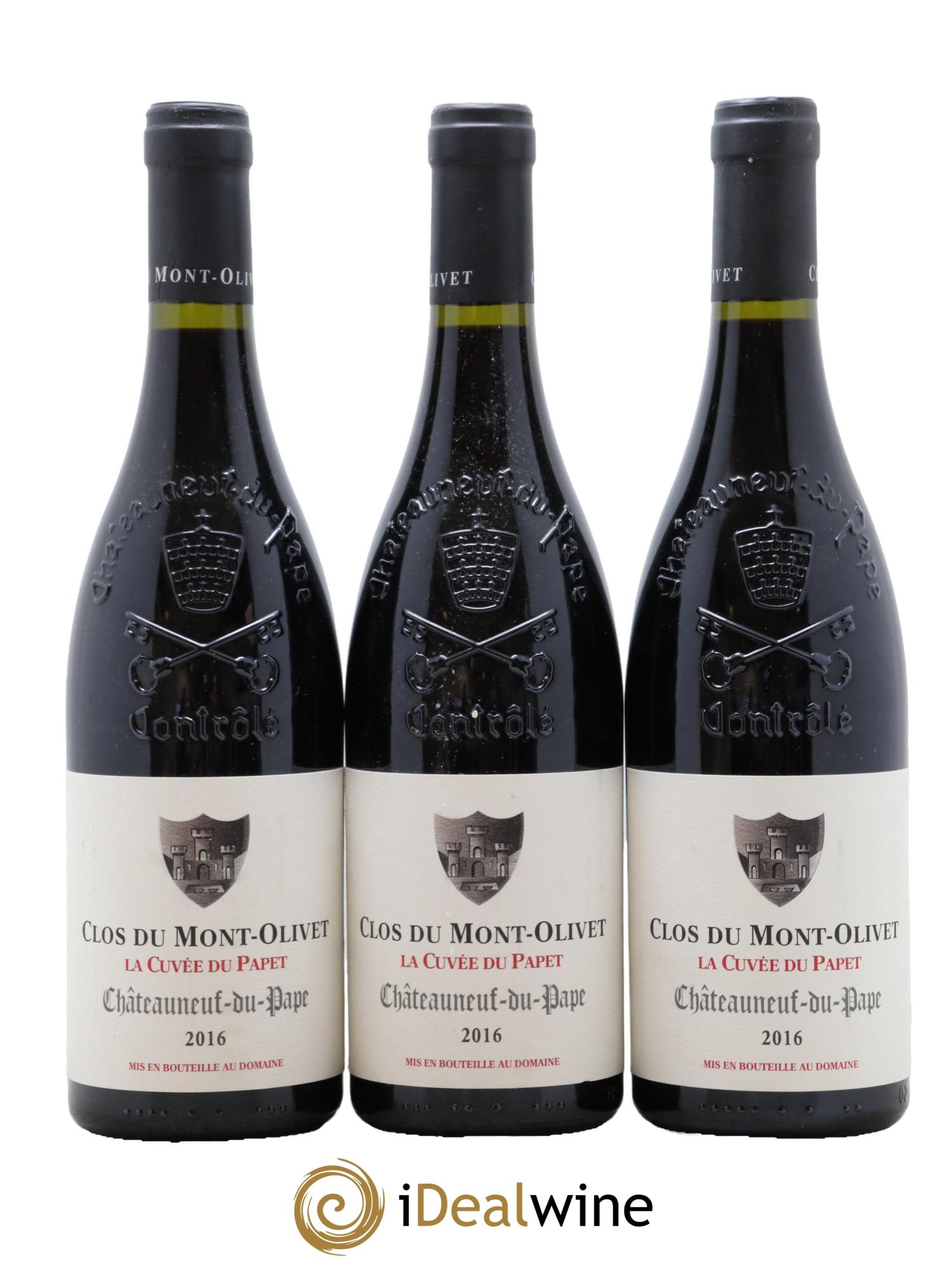 Châteauneuf-du-Pape Cuvée du Papet Clos du Mont-Olivet 2016 - Lot de 3 bouteilles - 0