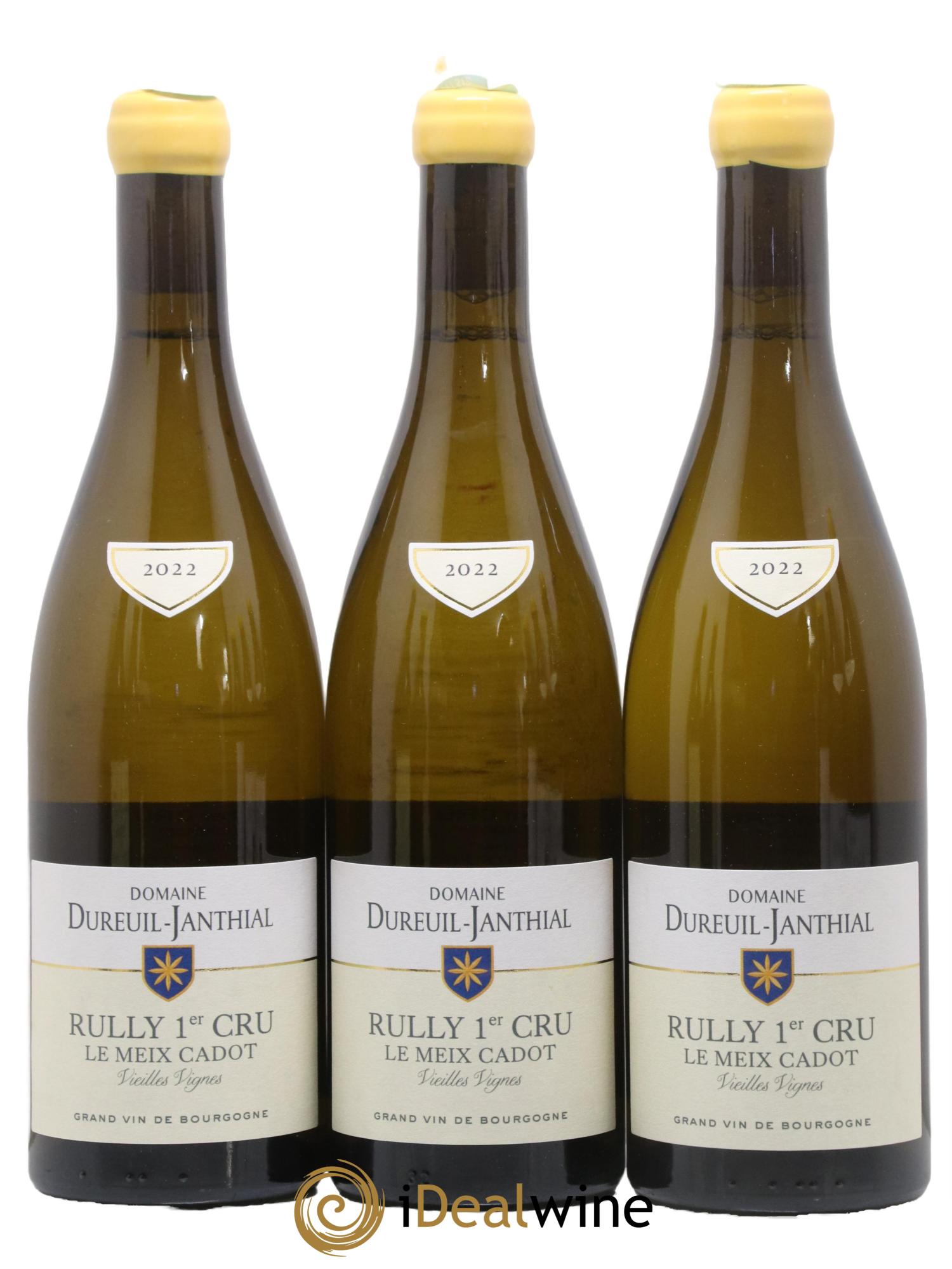 Rully 1er Cru Le Meix Cadot Vieilles Vignes Vincent Dureuil-Janthial 2022 - Lot of 3 bottles - 0