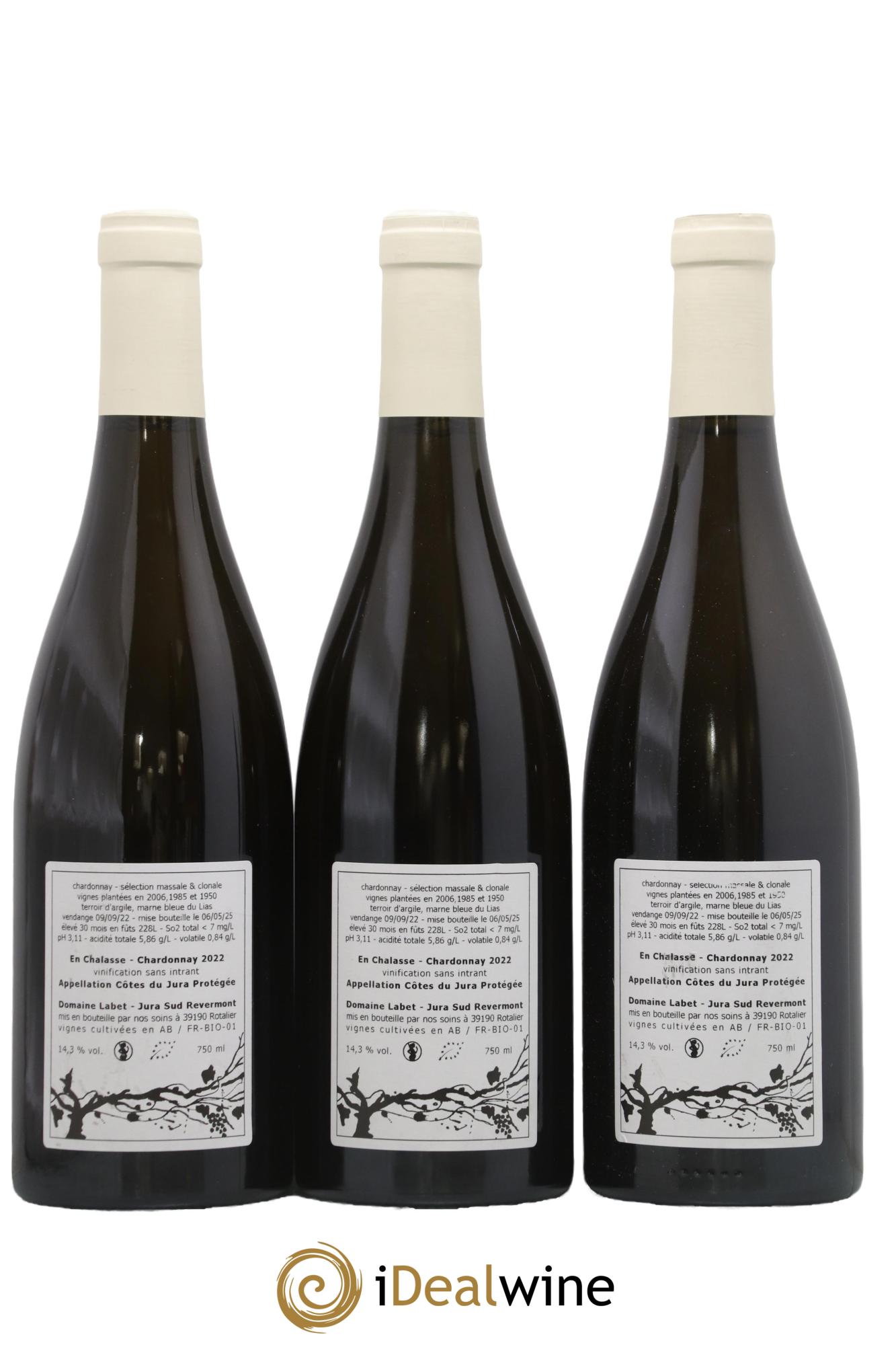 Côtes du Jura Chardonnay En Chalasse Romain - Julien - Charline Labet 2022 - Lotto di 3 bottiglie - 1