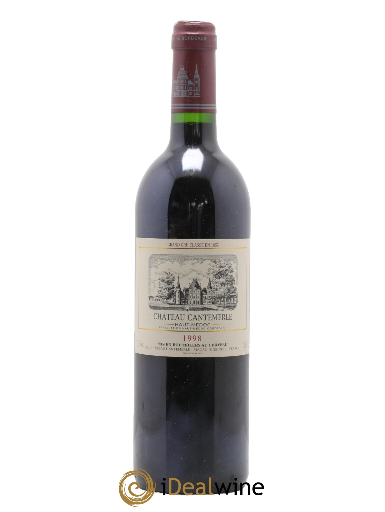 Château Cantemerle 5ème Grand Cru Classé 1998 - Lot de 1 bouteille - 0
