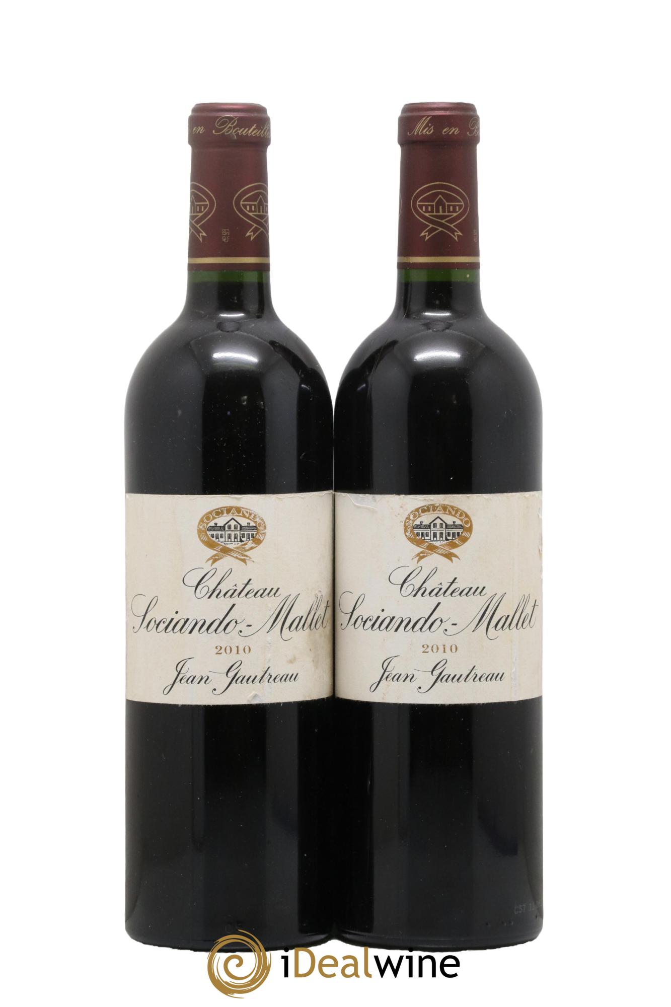 Château Sociando Mallet 2010 - Lot de 2 bouteilles - 0
