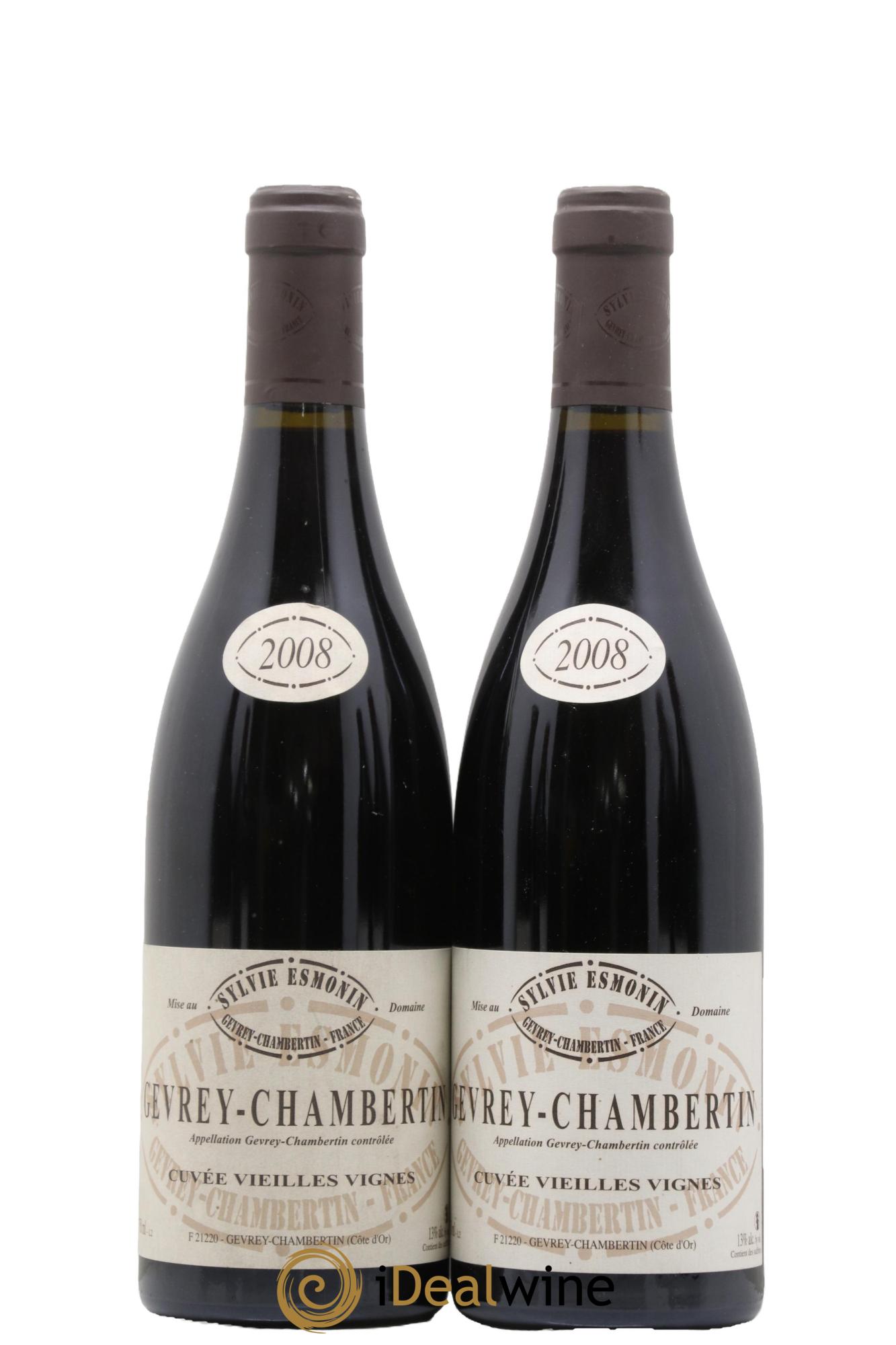 Gevrey-Chambertin Vieilles Vignes Sylvie Esmonin 2008 - Lot de 2 bouteilles - 0