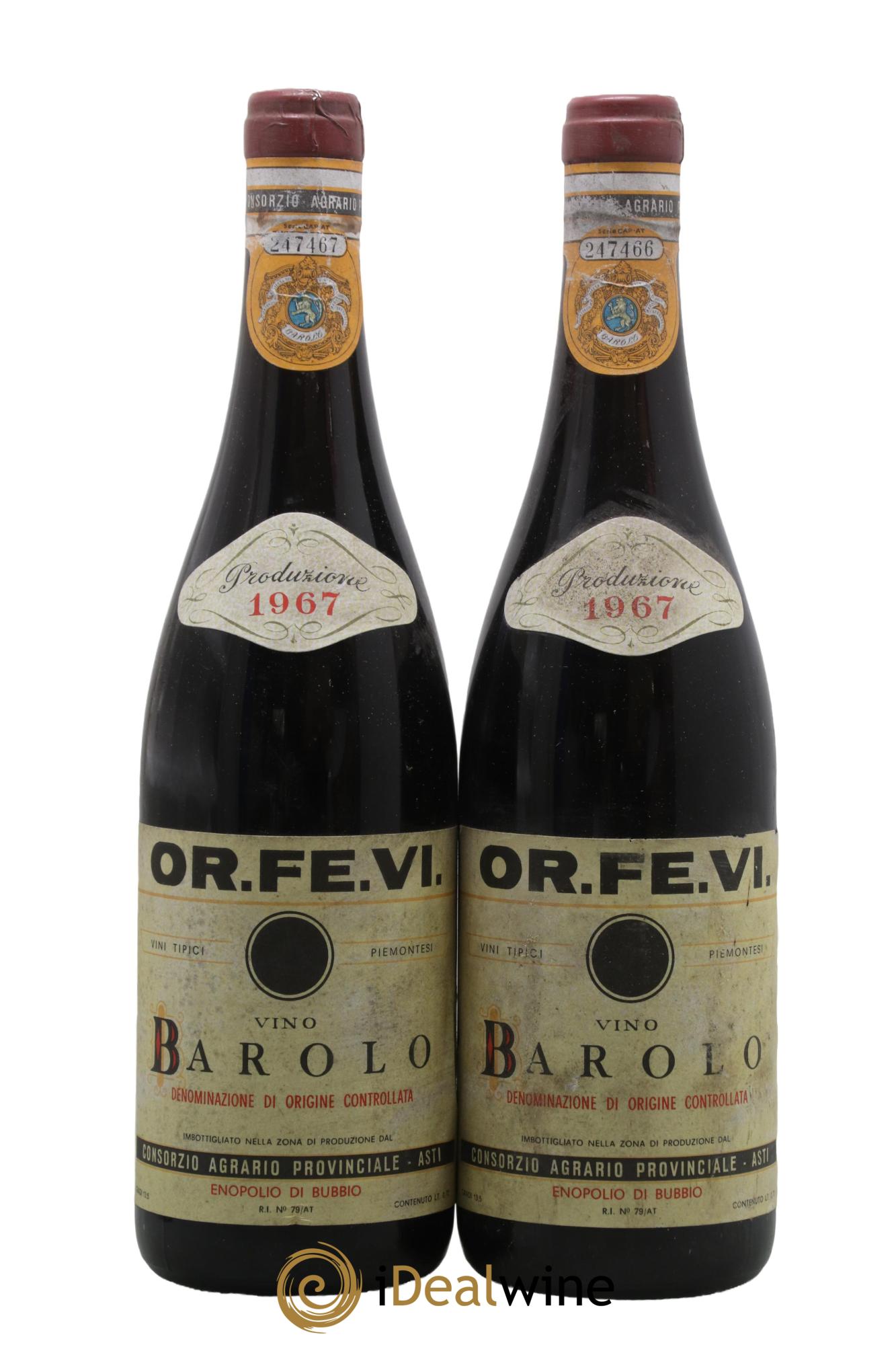 Barolo DOCG Or Fe Vi 1967 - Lot of 2 bottles - 0