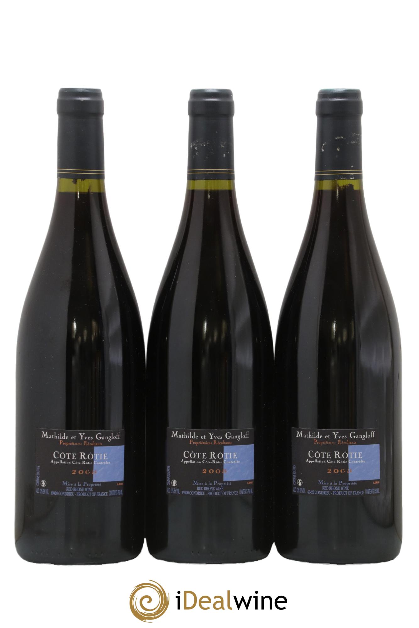 Côte-Rôtie La Barbarine Gangloff (Domaine) 2008 - Lot de 3 bouteilles - 1