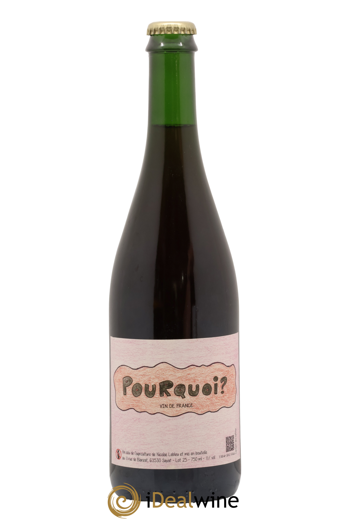 Vin de France Cuvée Pourquoi ? Nicolas Lebleu - Lot de 1 bouteille - 0