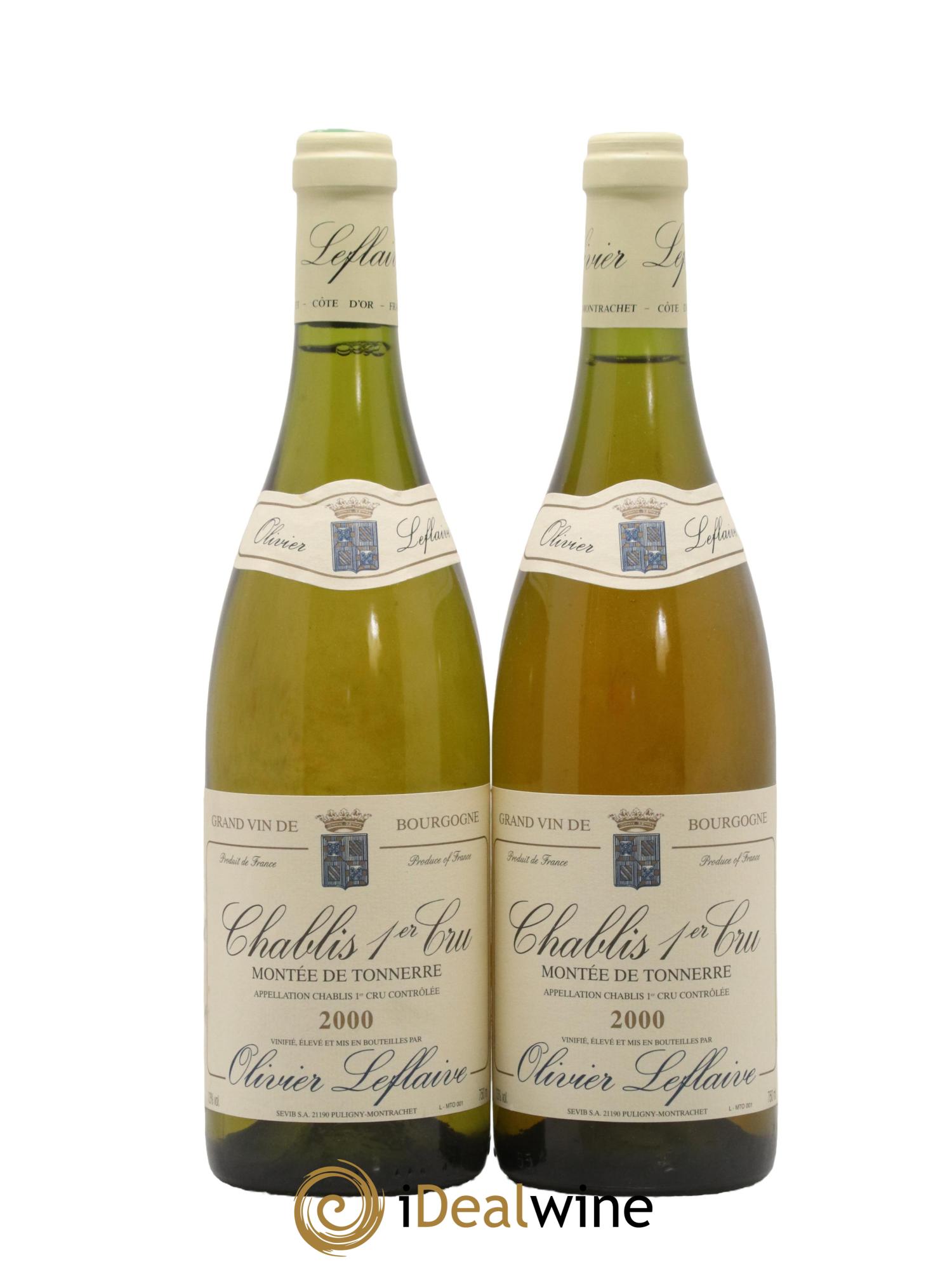 Chablis 1er Cru Montée de Tonnerre Olivier Leflaive 2000 - Lot de 2 bouteilles - 0