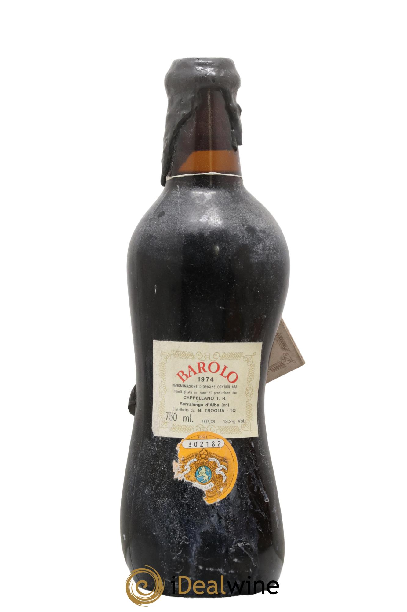 Barolo DOCG Cappellano Troglia 1974 - Lot of 1 bottle - 1