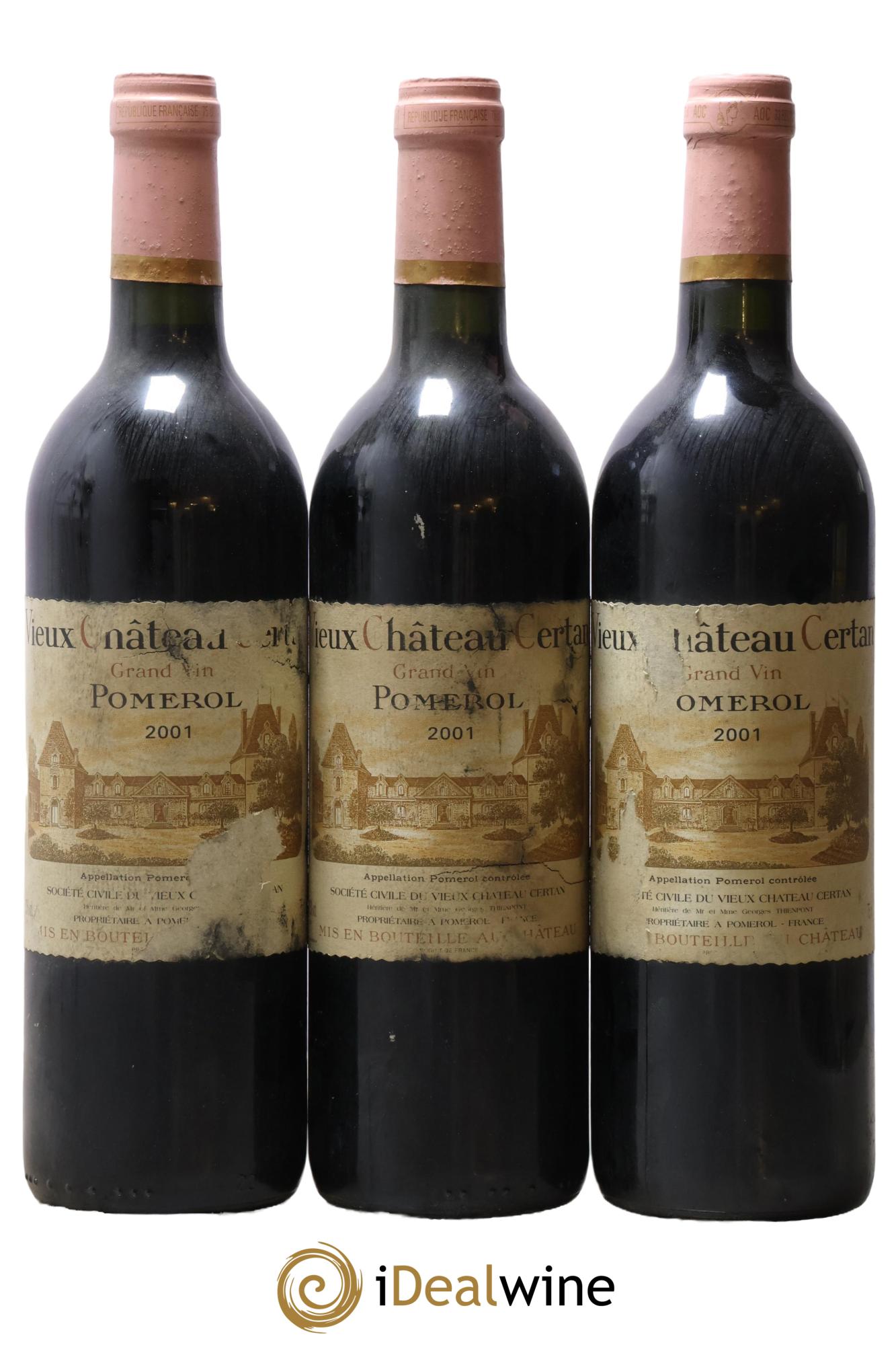 Vieux Château Certan 2001 - Lot de 3 bouteilles - 0