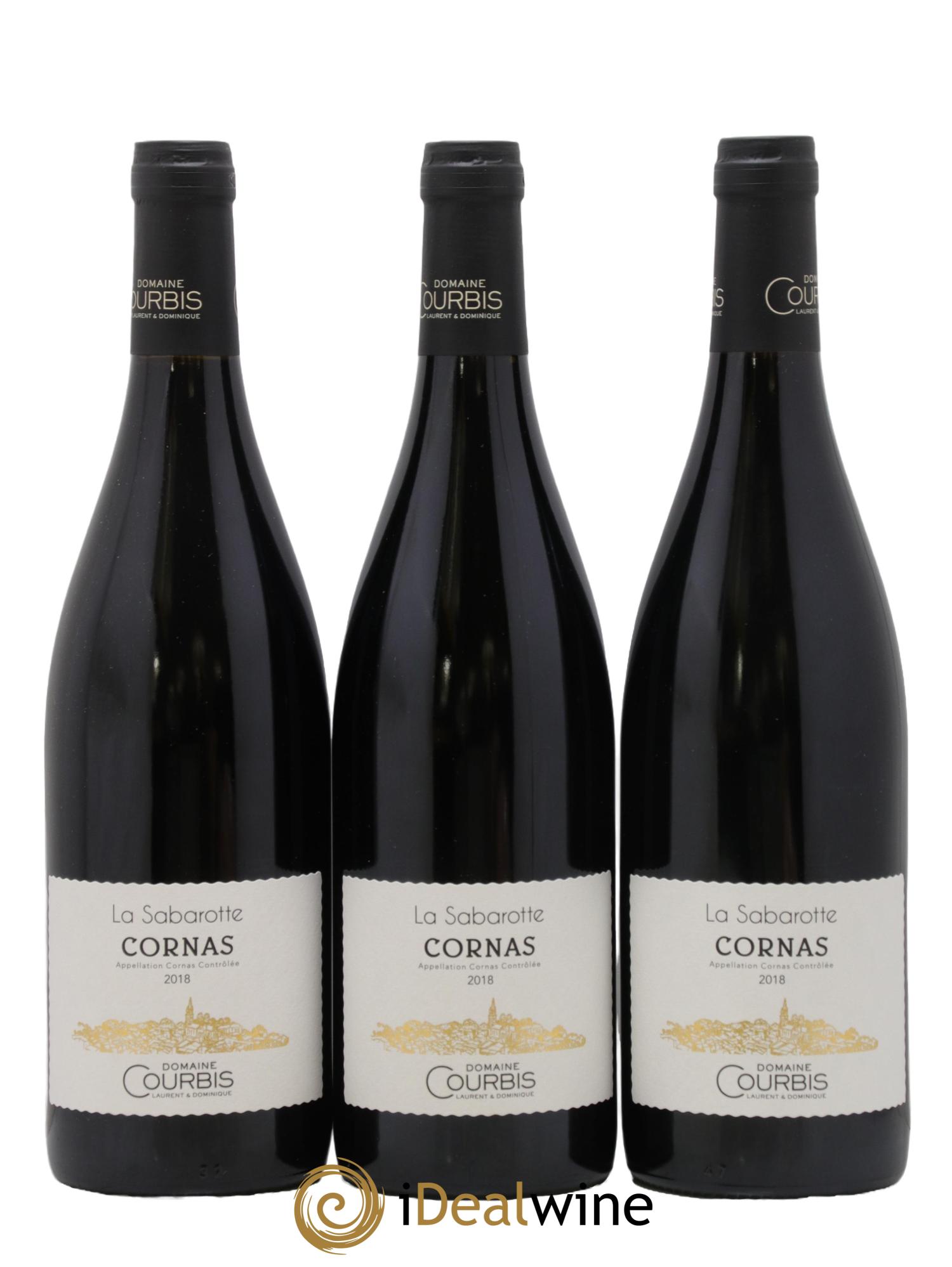 Cornas La Sabarotte Courbis 2018 - Lot of 3 bottles - 0