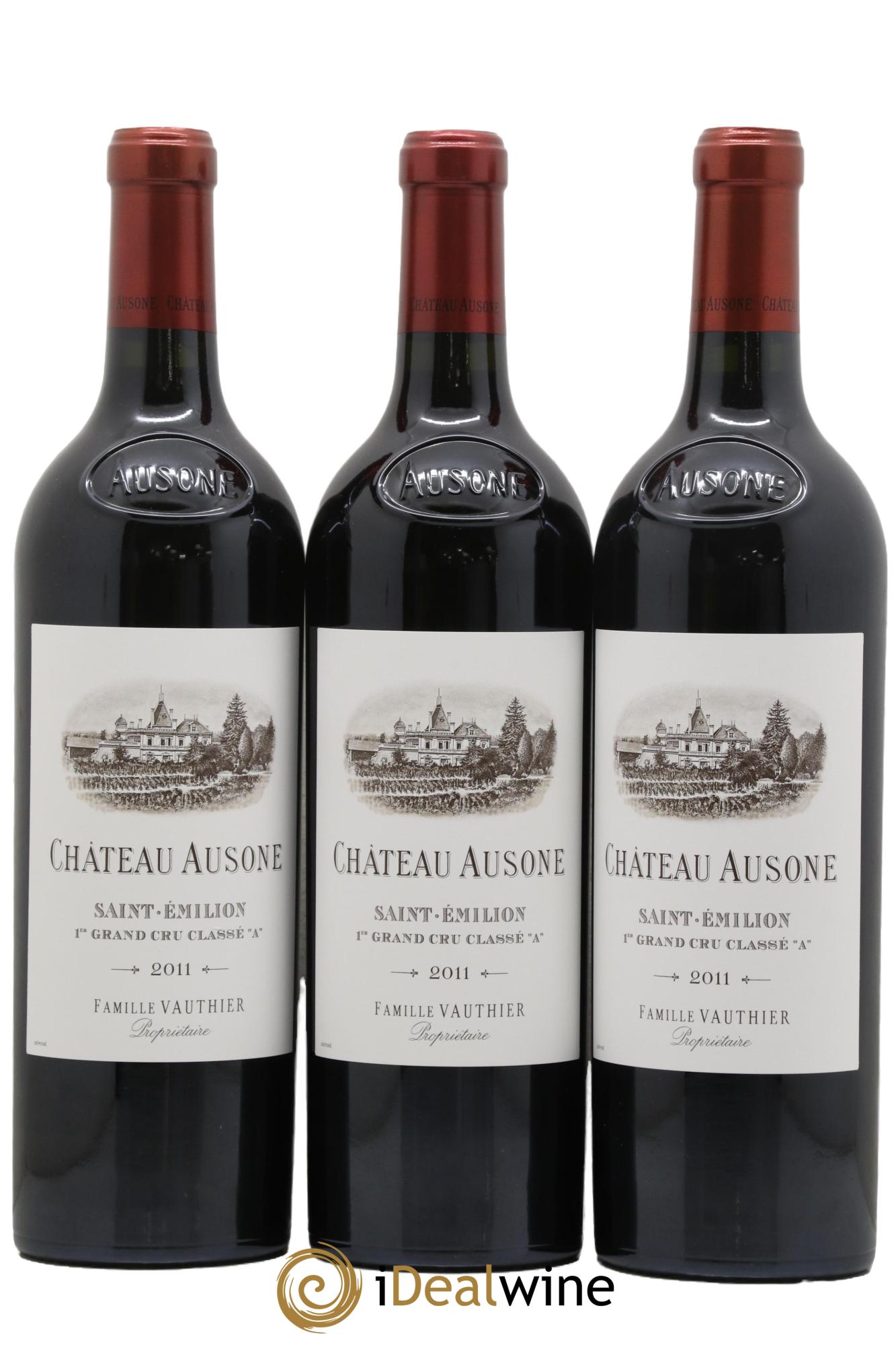 Château Ausone 1er Grand Cru Classé A 2011 - Lotto di 3 bottiglie - 0