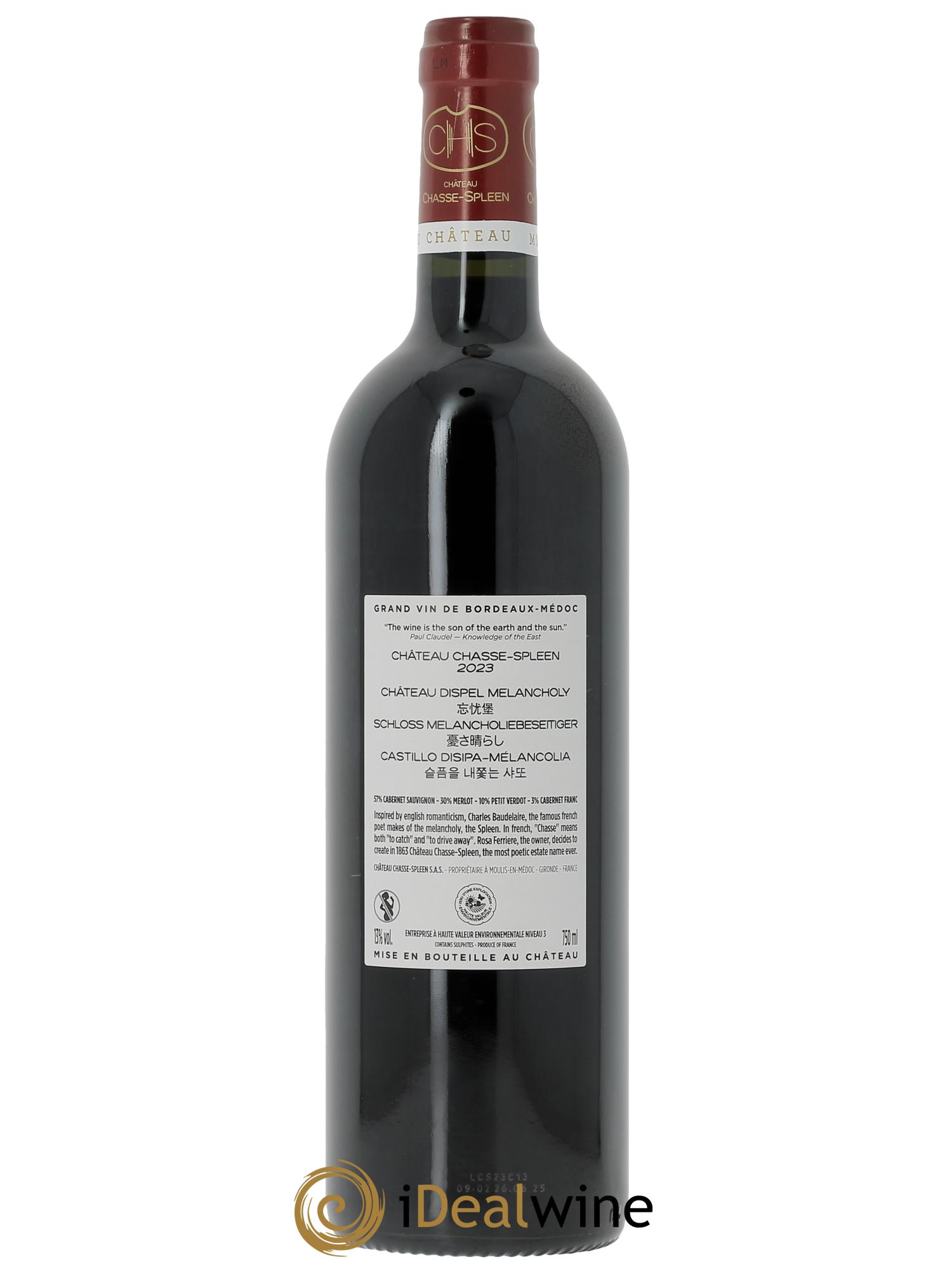 Château Chasse Spleen (CBO à partir de 6 bts) 2023 - Lot de 1 bouteille - 1