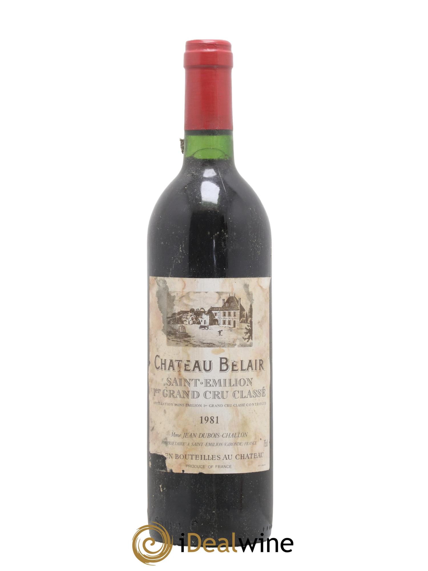 Château Belair (Belair-Monange) 1er Grand Cru Classé B 1981 - Lotto di 1 bottiglia - 0