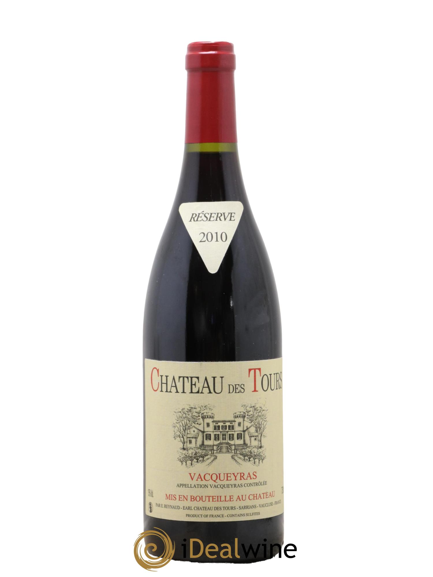 Vacqueyras Château des Tours Emmanuel Reynaud 2010 - Lot de 1 bouteille - 0