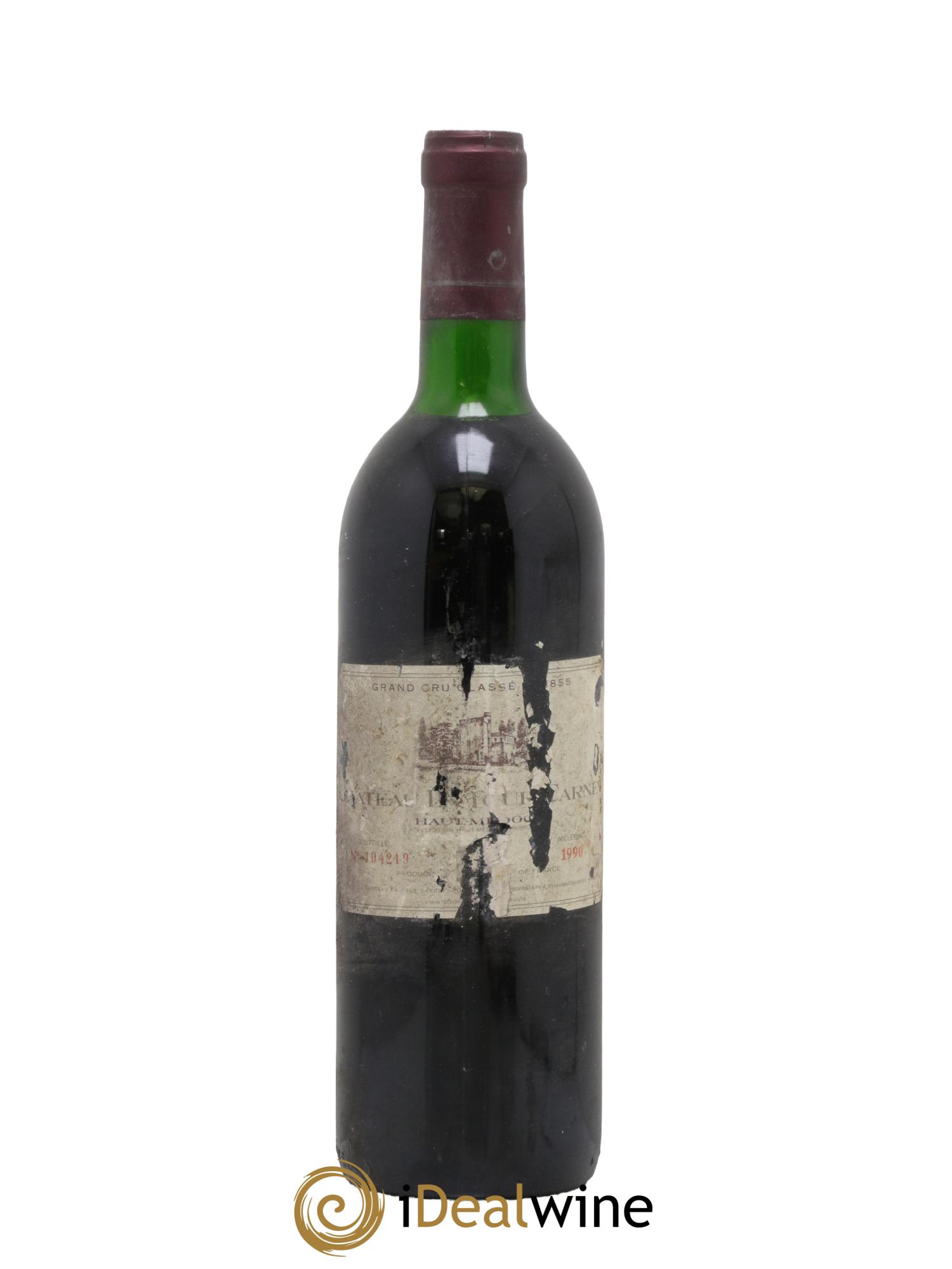 Château la Tour Carnet 4ème Grand Cru Classé 1990 - Lot of 1 bottle - 0