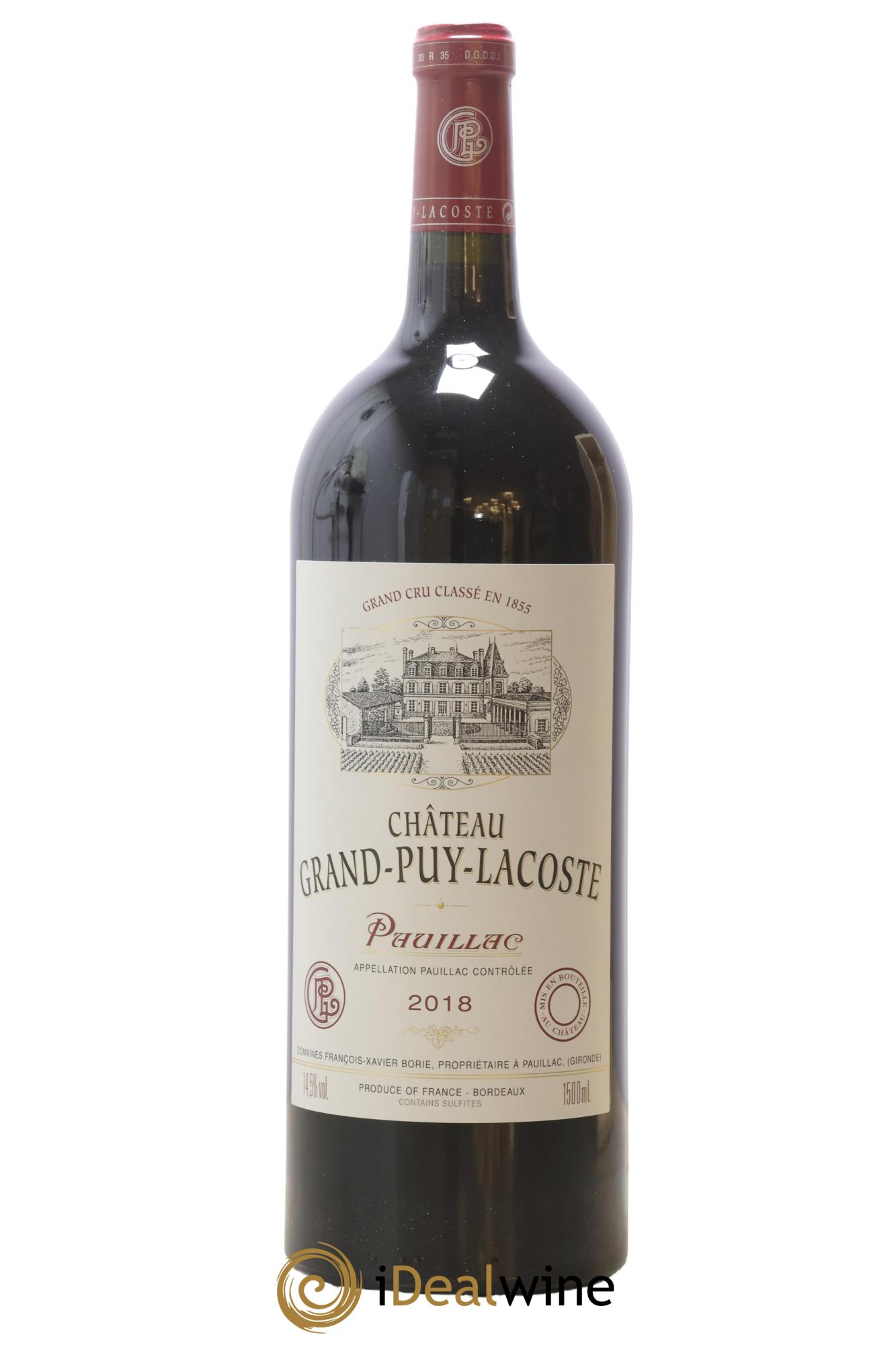 Château Grand Puy Lacoste 5ème Grand Cru Classé 2018 - Posten von 1 Magnum - 1