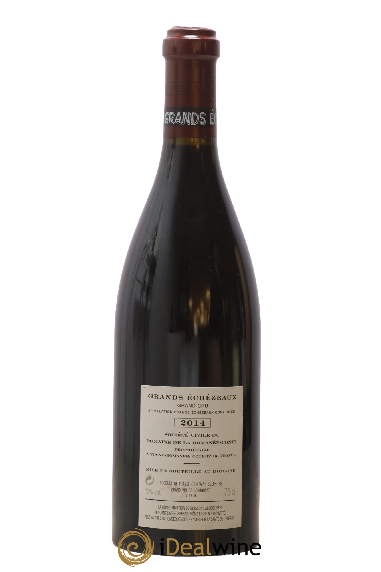 Grands-Echezeaux Grand Cru Domaine de la Romanée-Conti 2014 - Lot de 1 bouteille - 1