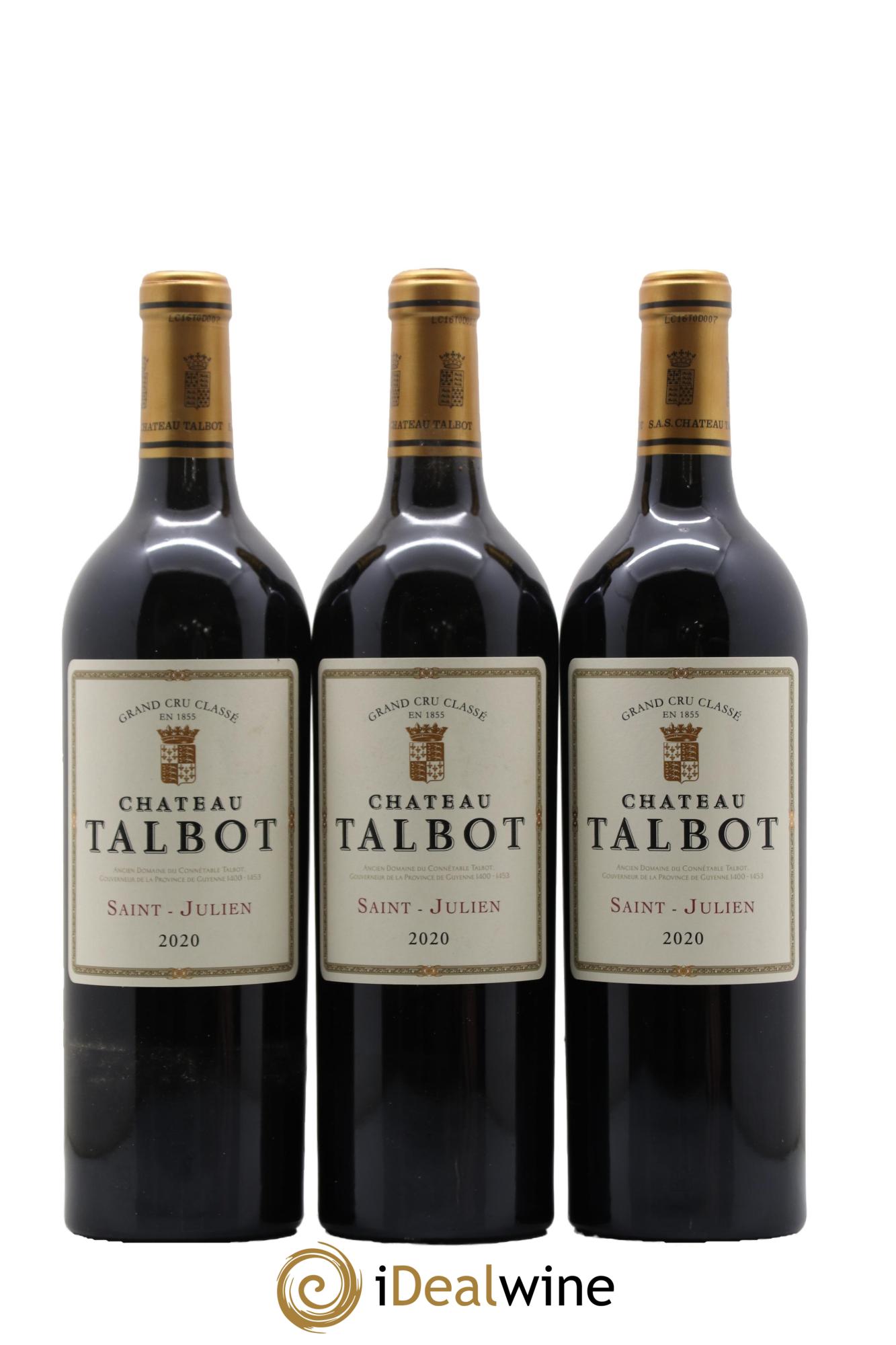 Château Talbot 4ème Grand Cru Classé 2020 - Lot de 6 bouteilles - 2