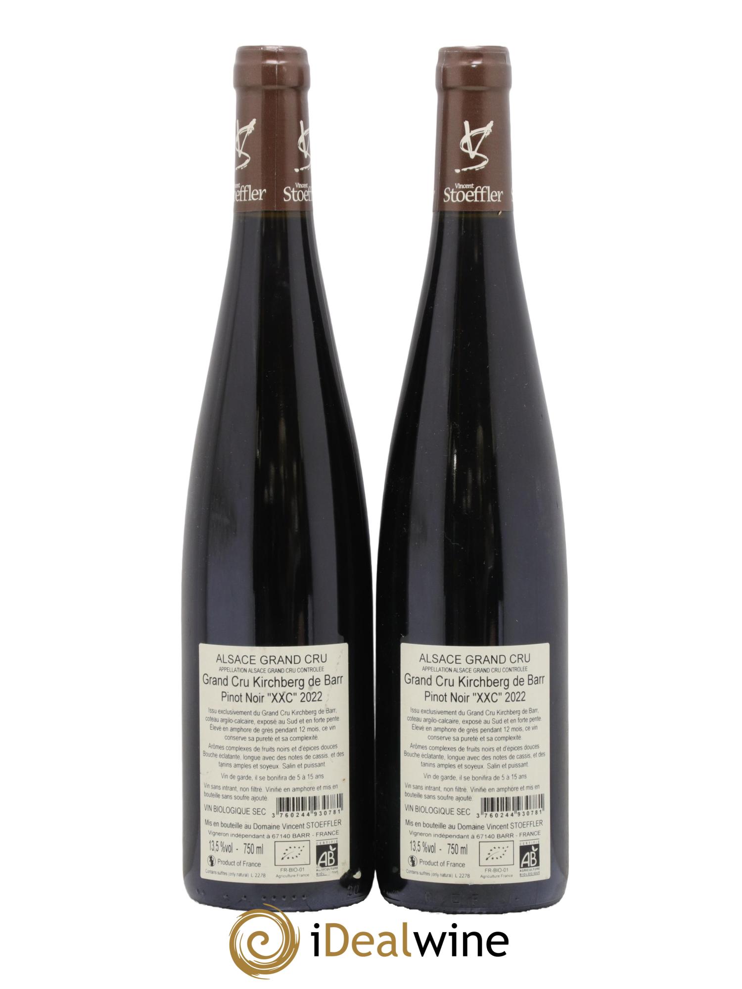 Alsace Kirchberg de Barr Grand Cru "XXC" Vincent Stoeffler 2022 - Lot de 2 bouteilles - 1