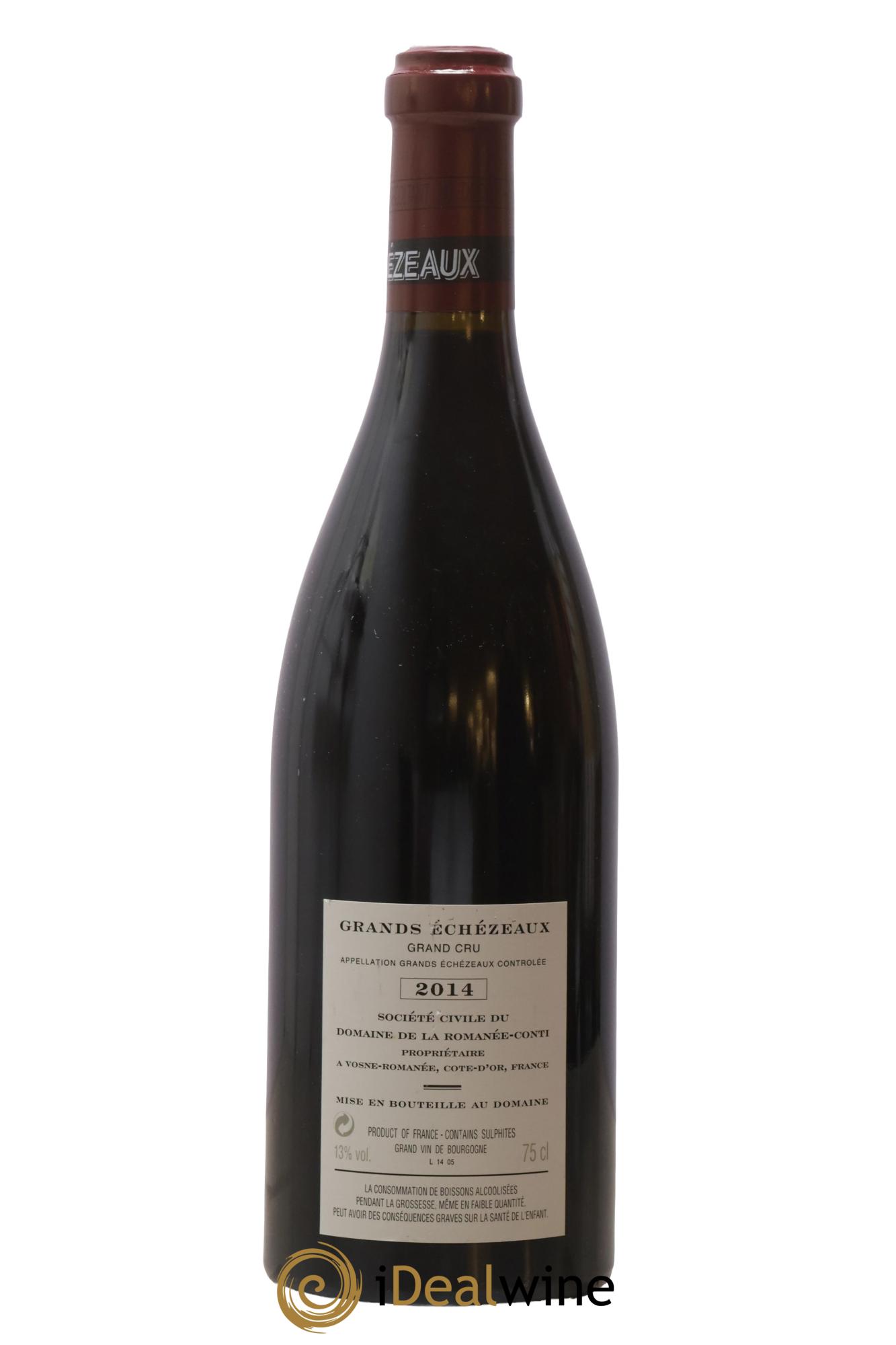 Grands-Echezeaux Grand Cru Domaine de la Romanée-Conti 2014 - Lot de 1 bouteille - 1