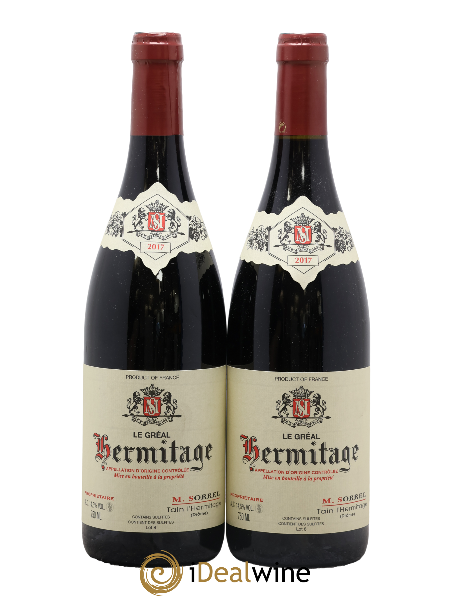 Hermitage Le Gréal Marc Sorrel 2017 - Lot de 2 bouteilles - 0