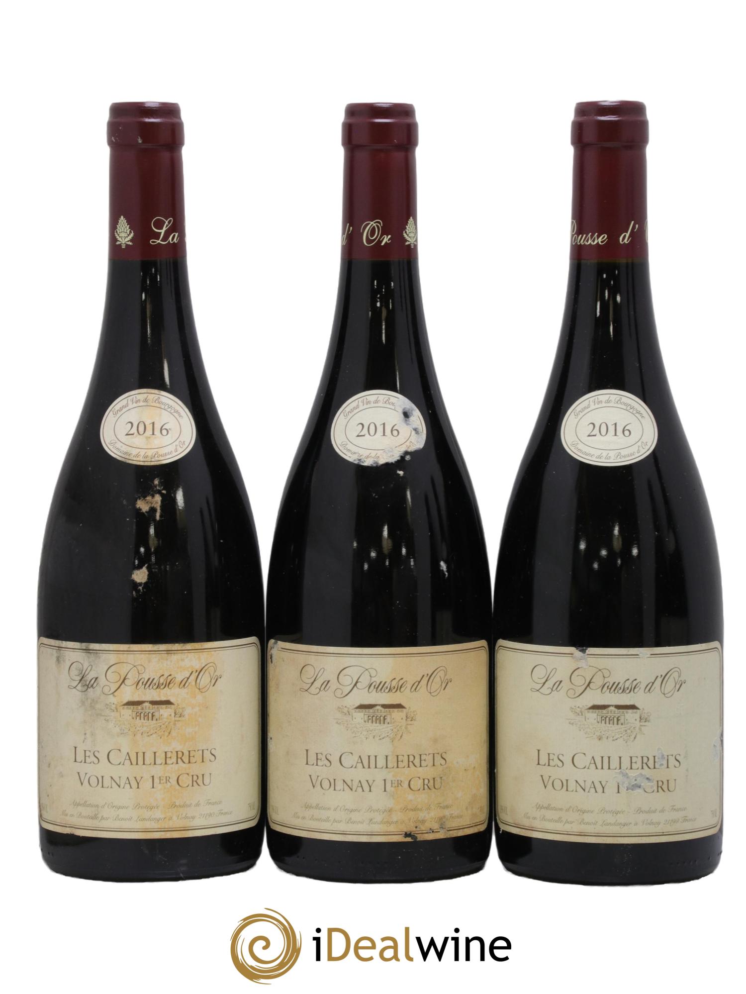 Volnay 1er Cru Les Caillerets La Pousse d'Or (Domaine de) 2016 - Lot de 3 bouteilles - 0