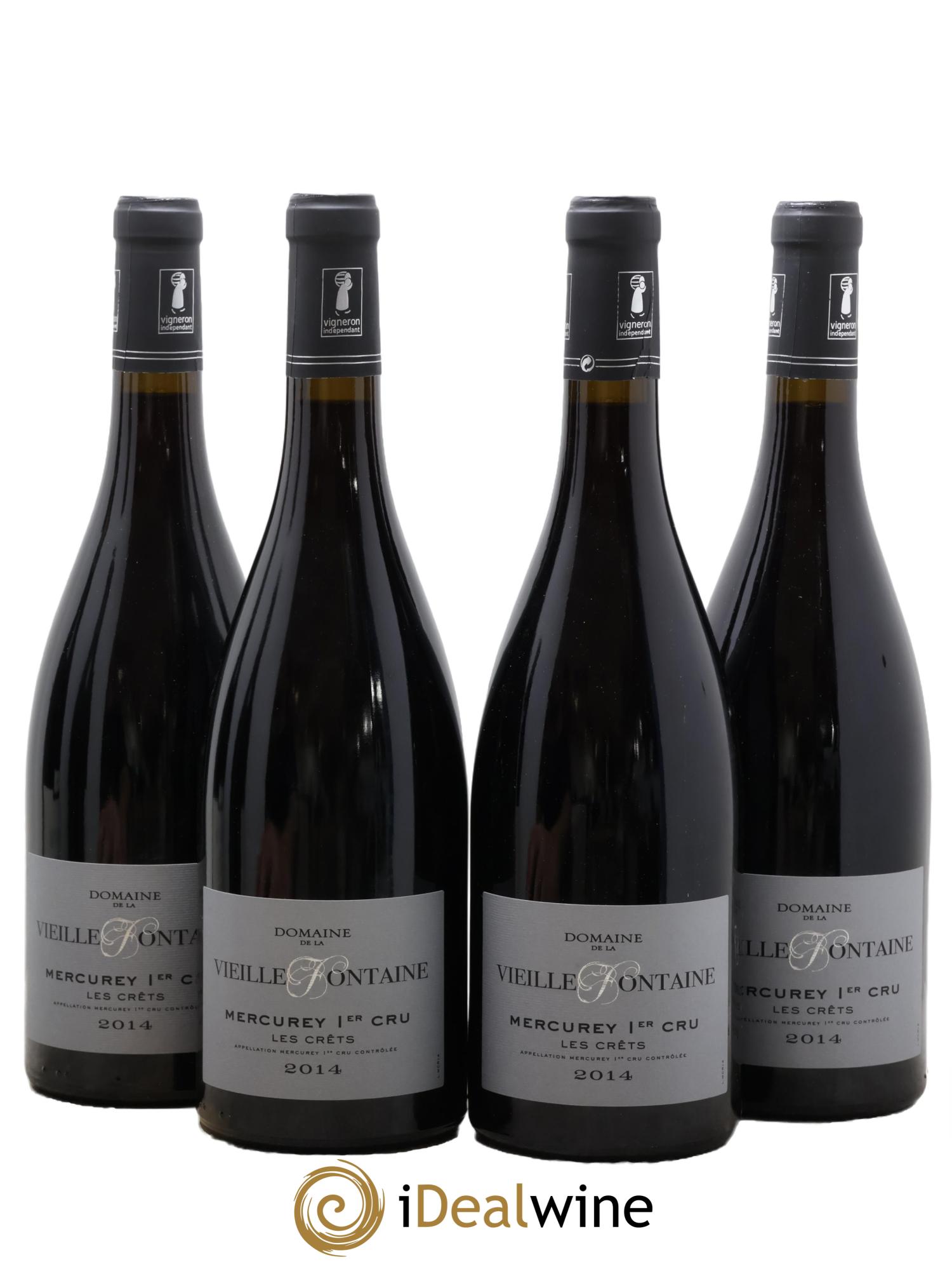 Mercurey 1er Cru Les Crets Domaine De La Veille Fontaine 2014 - Lot de 4 bouteilles - 0