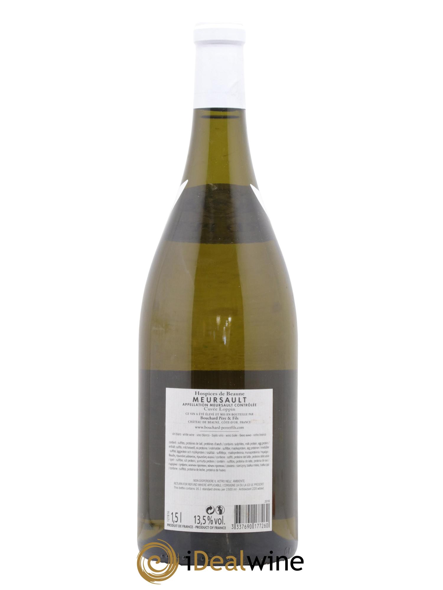 Meursault Cuvée Loppin Hospices de Beaune Bouchard Père et Fils 2016 - Posten von 1 Magnum - 1