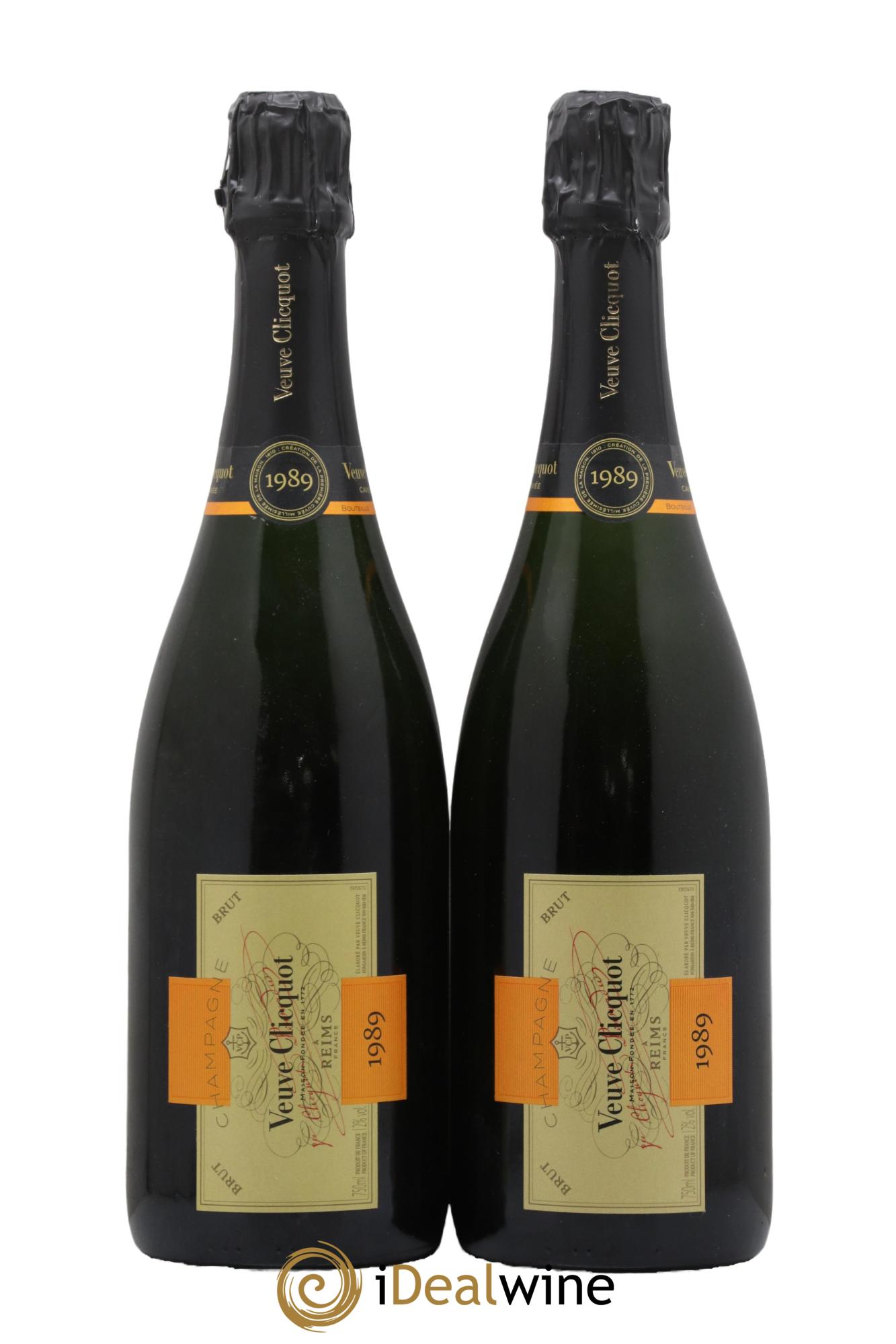 Cave privée Brut Veuve Clicquot 1989 - Lot of 2 bottles - 0