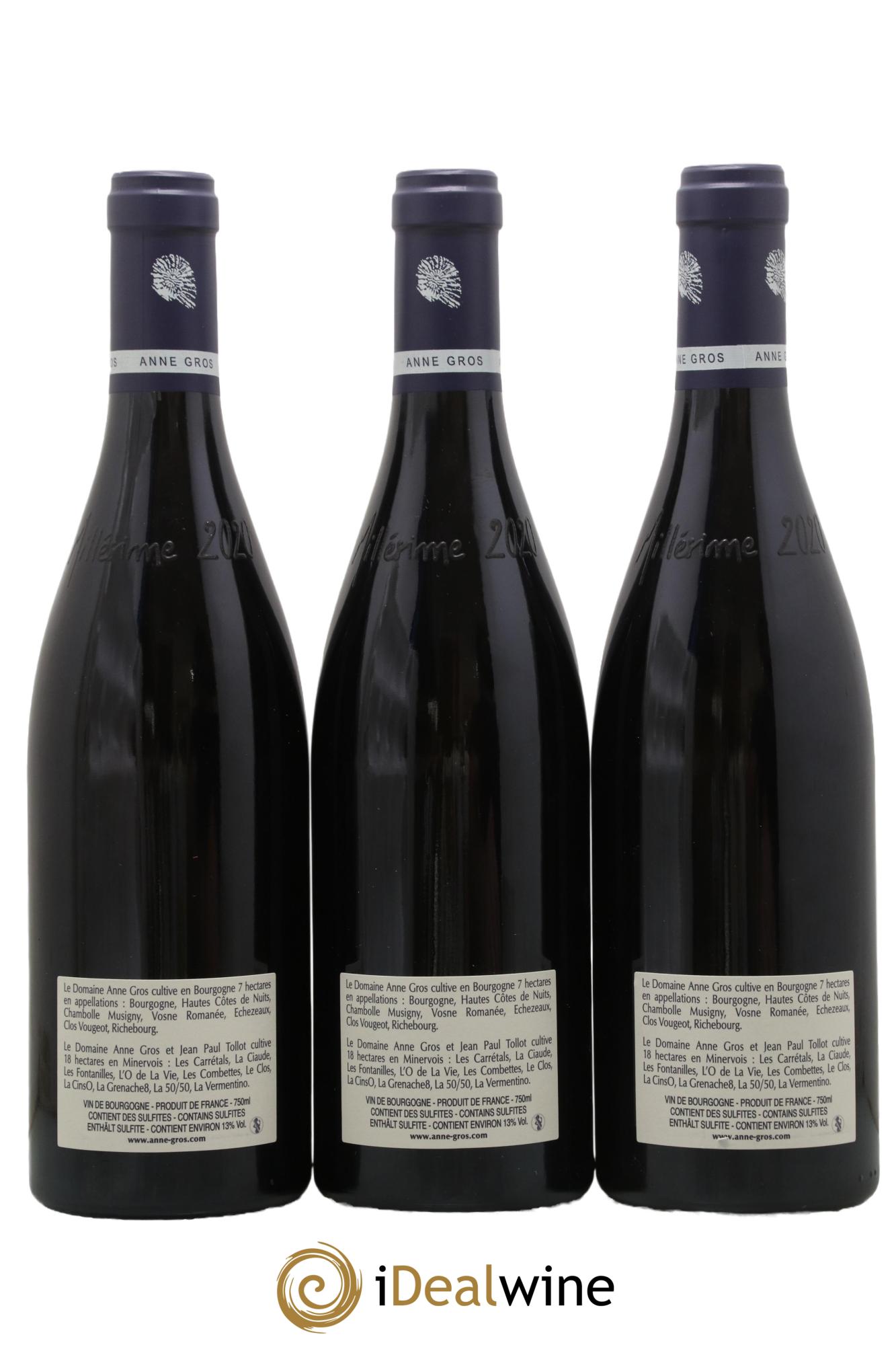 Echezeaux Grand Cru Les Loachausses Anne Gros 2020 - Lot of 3 bottles - 1