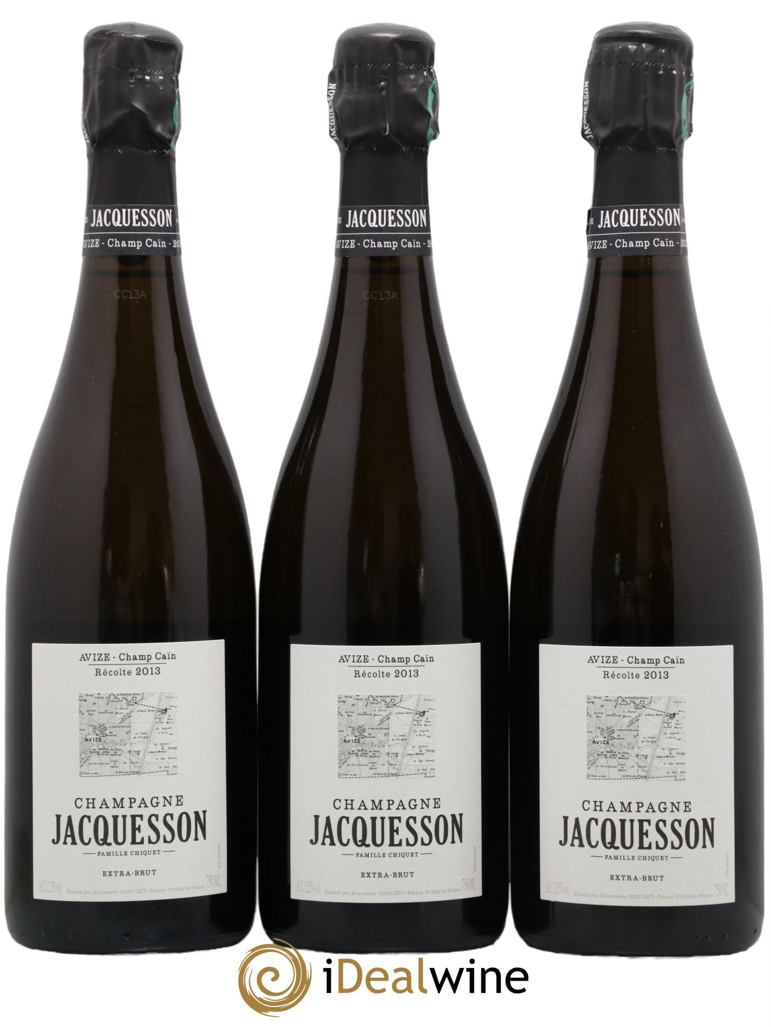 Avize Champ Caïn Extra-Brut Jacquesson 2013 - Lot de 3 bouteilles - 0