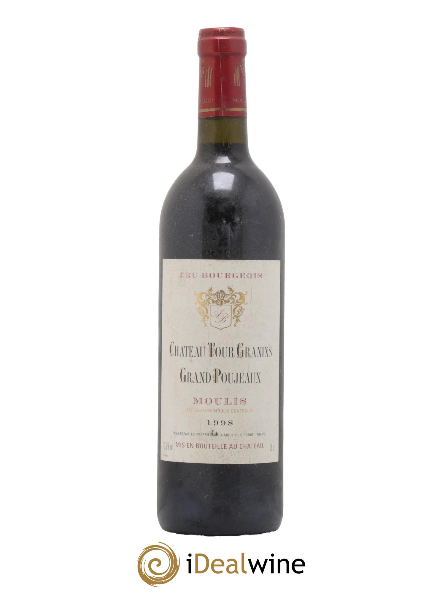 Moulis en Médoc Chateau Tour Granins Grands Poujeaux 1998 - Lot de 1 bouteille - 0
