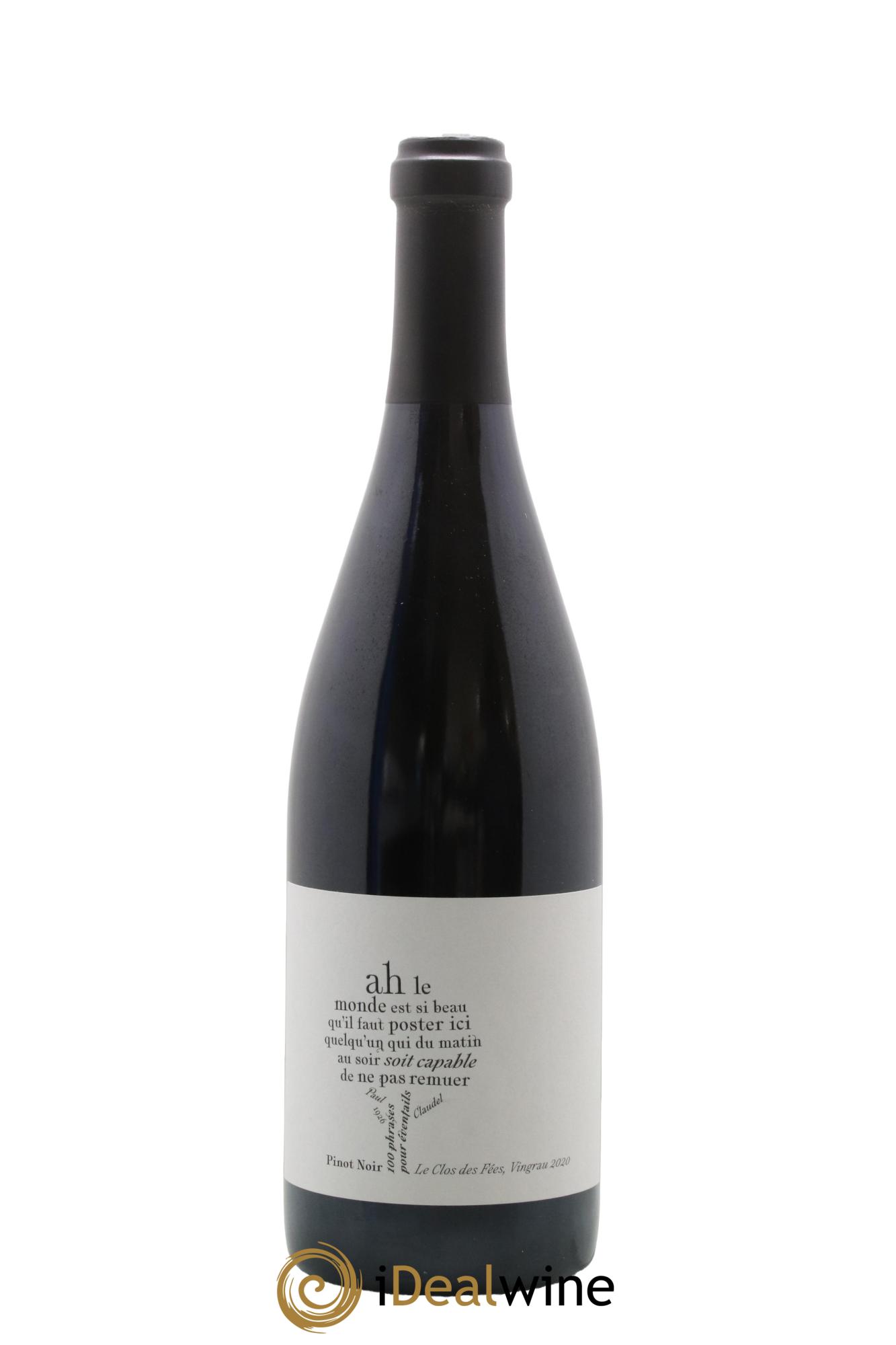 Côtes Catalanes Clos des Fées 100 Phrases pour éventails Hervé Bizeul 2020 - Lot de 1 bouteille - 1