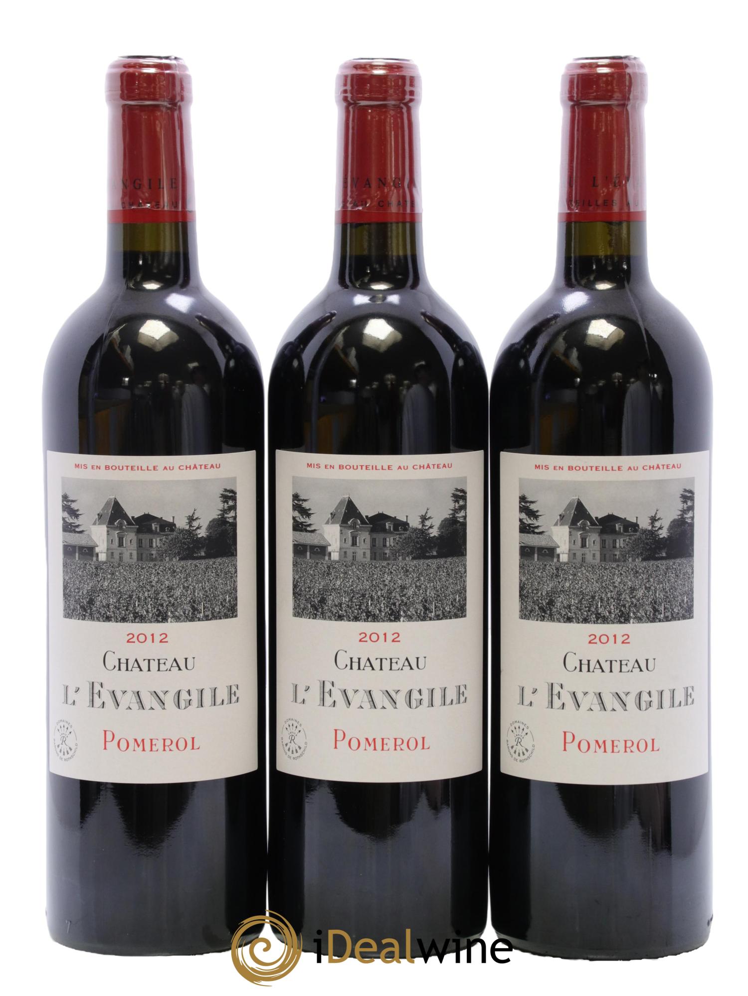 Château l' Évangile 2012 - Lot de 3 bouteilles - 0