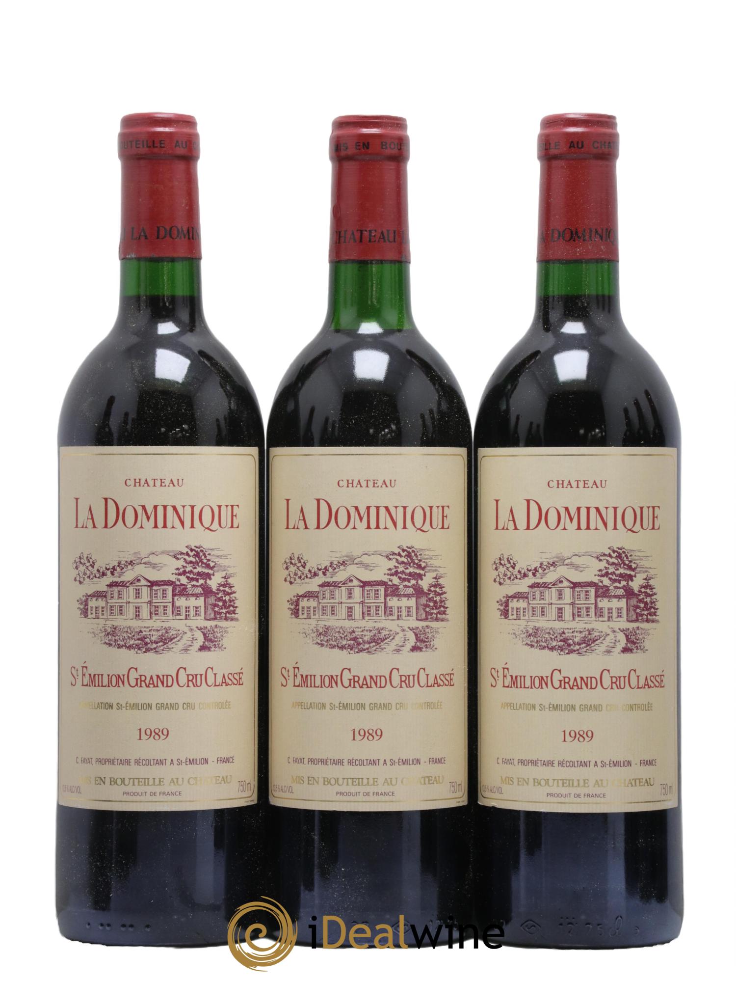 Château la Dominique Grand Cru Classé 1989 - Lot de 12 bouteilles - 2