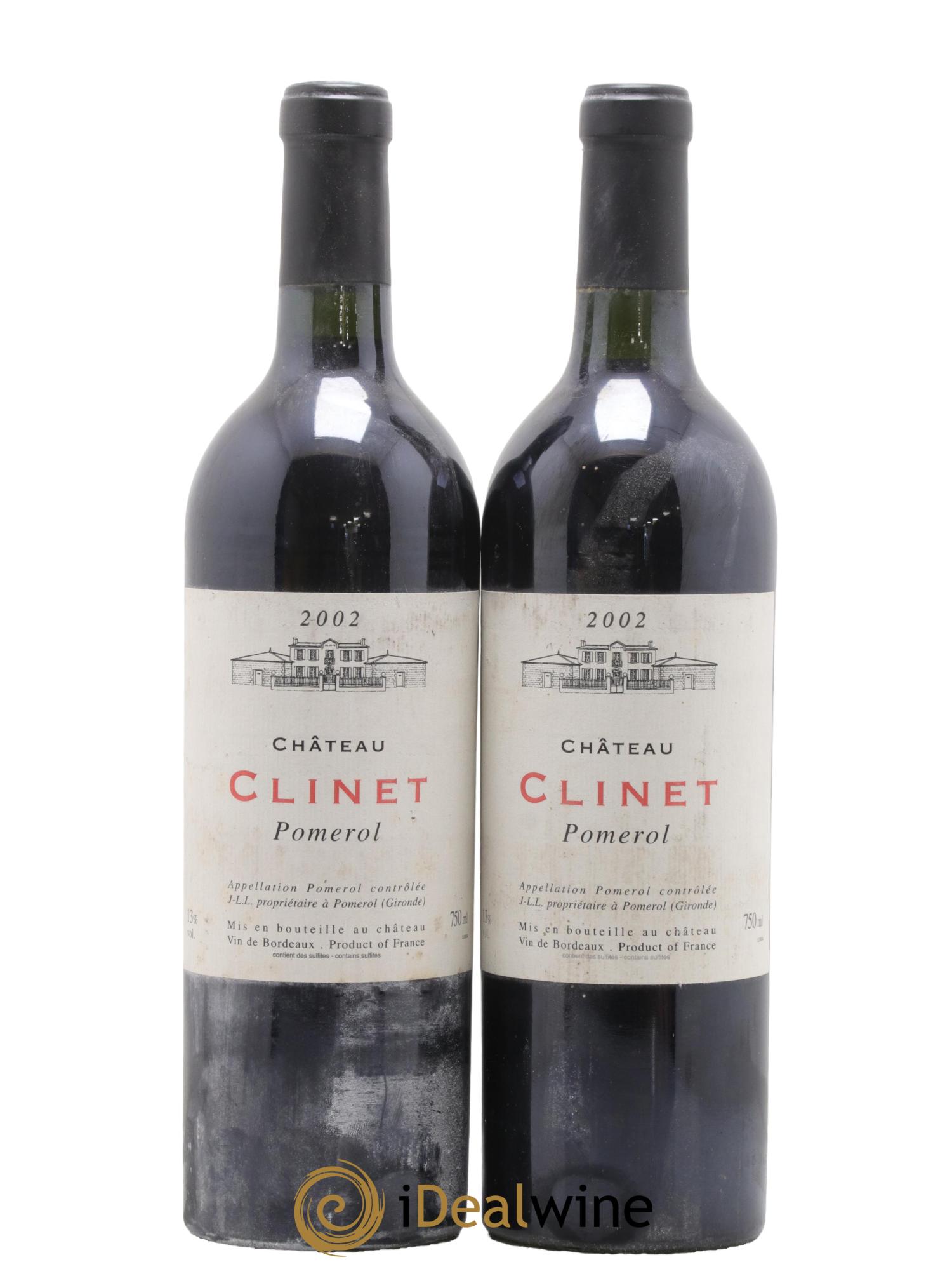Château Clinet 2002 - Lot de 2 bouteilles - 0