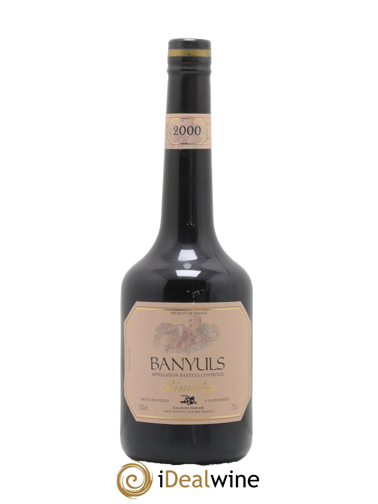 Banyuls Rimage Cellier des Templiers 2000 - Lot de 1 bouteille - 0