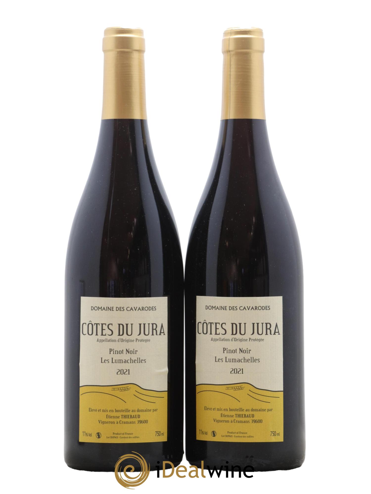 Côtes du Jura Pinot Noir Les Lumachelles Cavarodes (Domaine des) - Etienne Thiébaud 2021 - Lot de 2 bouteilles - 0