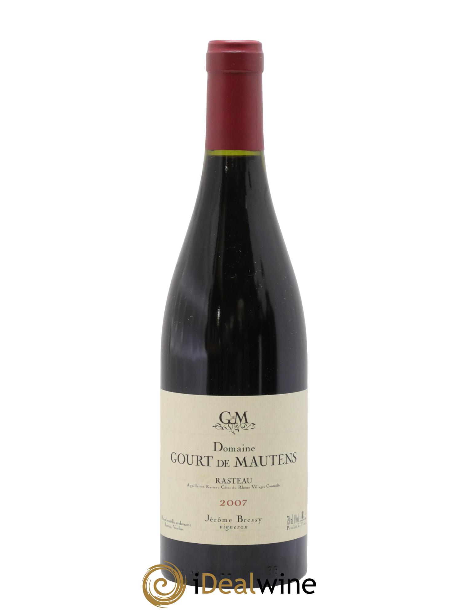 Rasteau Domaine Gourt de Mautens - Jérôme Bressy 2007 - Lot de 1 bouteille - 0