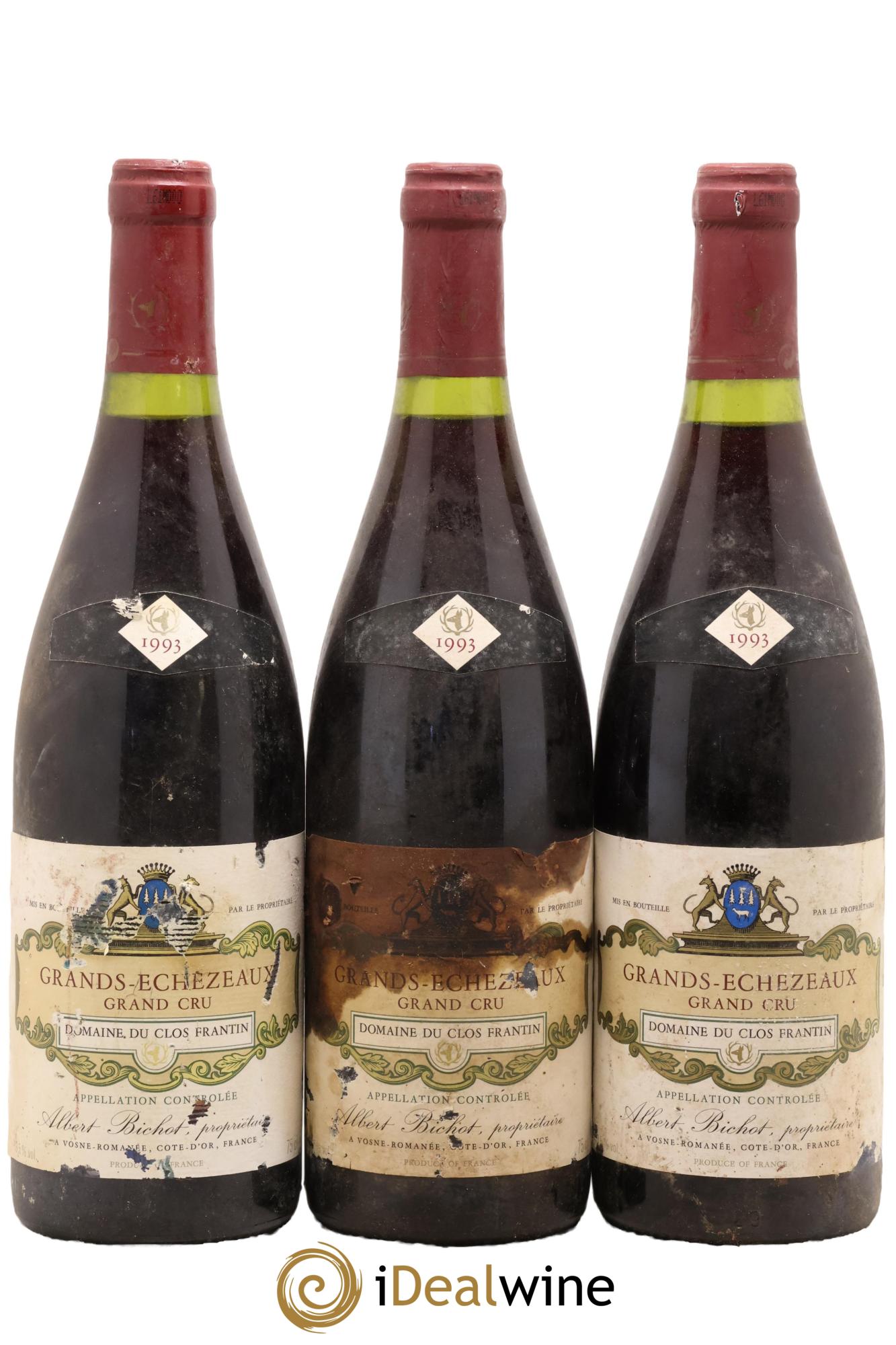 Grands-Echezeaux Grand Cru Clos Frantin - Albert Bichot 1993 - Lot de 3 bouteilles - 0