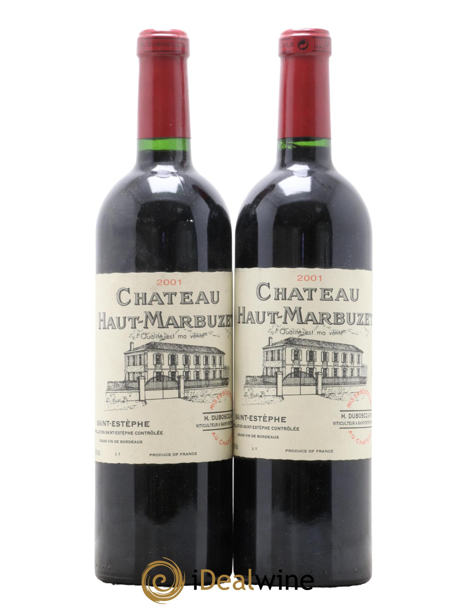 Château Haut Marbuzet 2001 - Lot de 2 bouteilles - 0